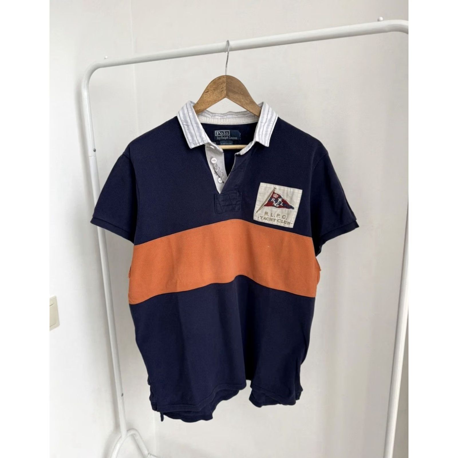 Ralph Lauren VINTAGE Polo Ralph Lauren Yacht Club Rugby Polo T-Shirt XL Blue Mens T-Shirt 90s Polo Ralph Lauren Shirt Rugby USA Streetwear Size US XL / EU 56 / 4 - 2 Thumbnail