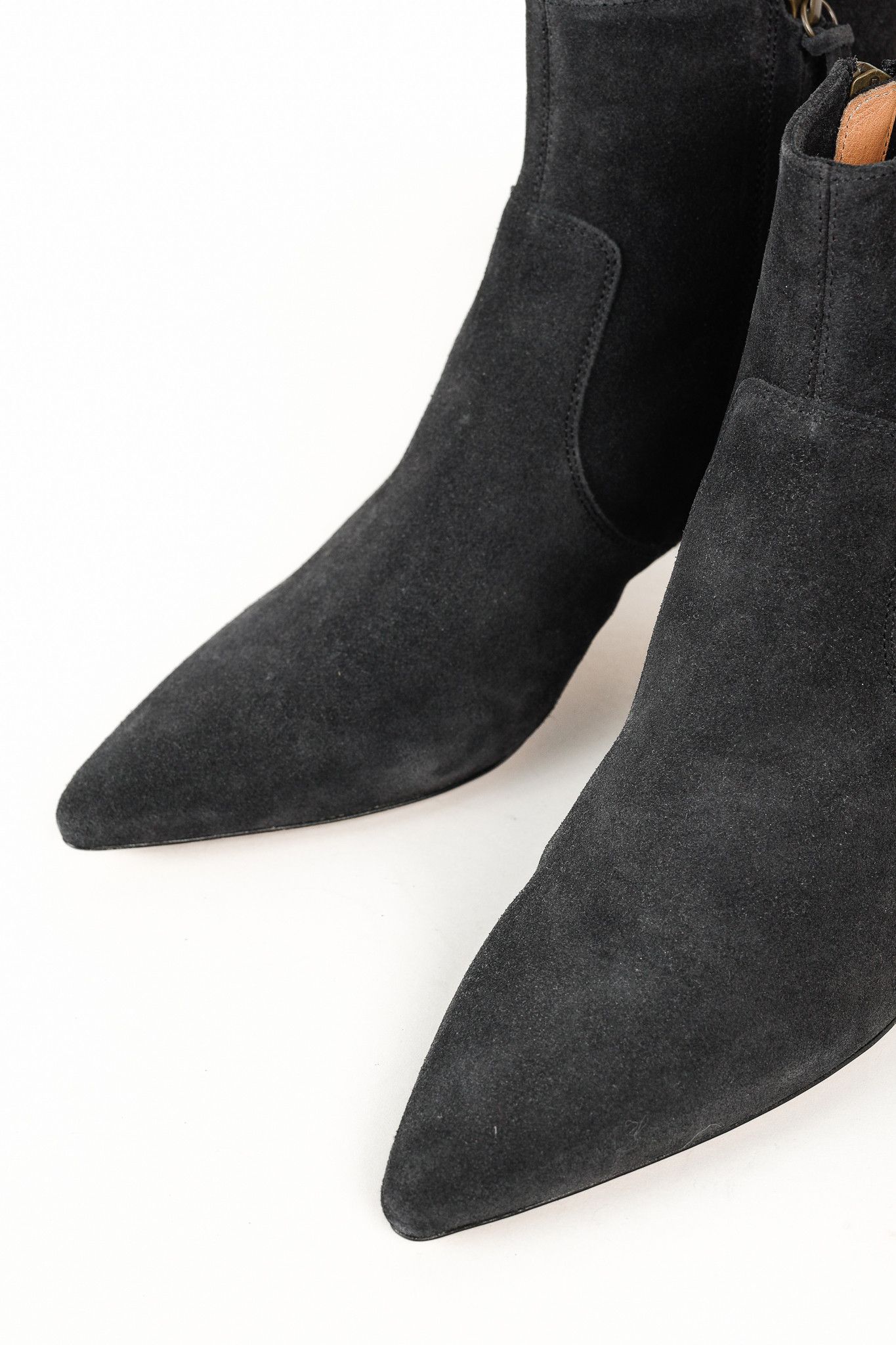 Isabel Marant Isabel Marant Derst Faded Black Velvet Suede Zip Ankle Boots Size US 8.5 / IT 38.5 - 10 Thumbnail