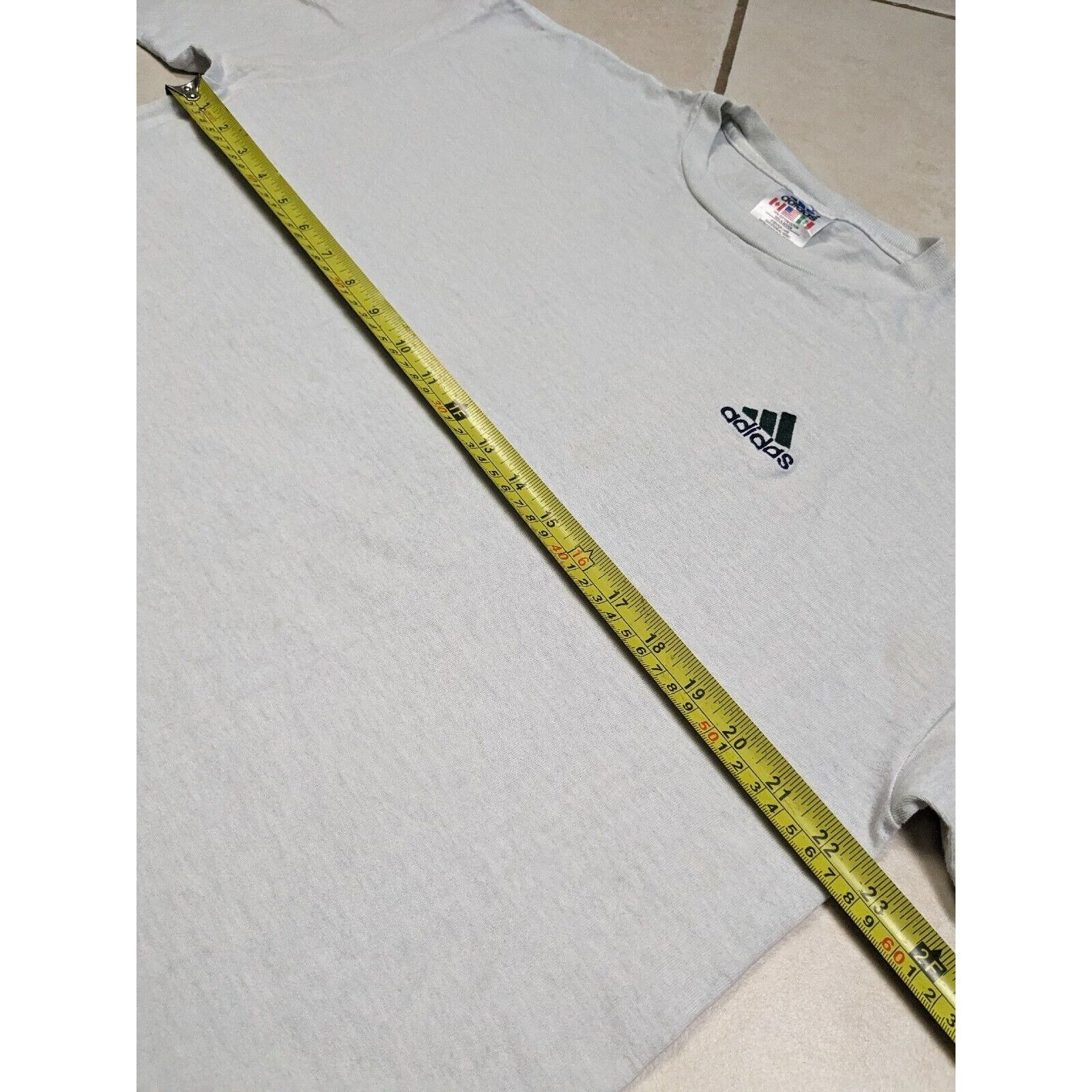 Adidas Vtg 90s Adidas T Shirt L Embroidered Three Stripe Logo USA Size US L / EU 52-54 / 3 - 7 Thumbnail