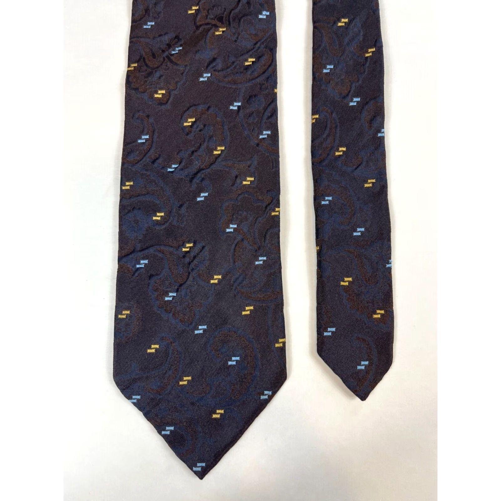 Ermenegildo Zegna VINTAGE Men's Ermenegildo Zegna Jacquard Silk Tie Paisley Made in Italy Size ONE SIZE - 5 Thumbnail