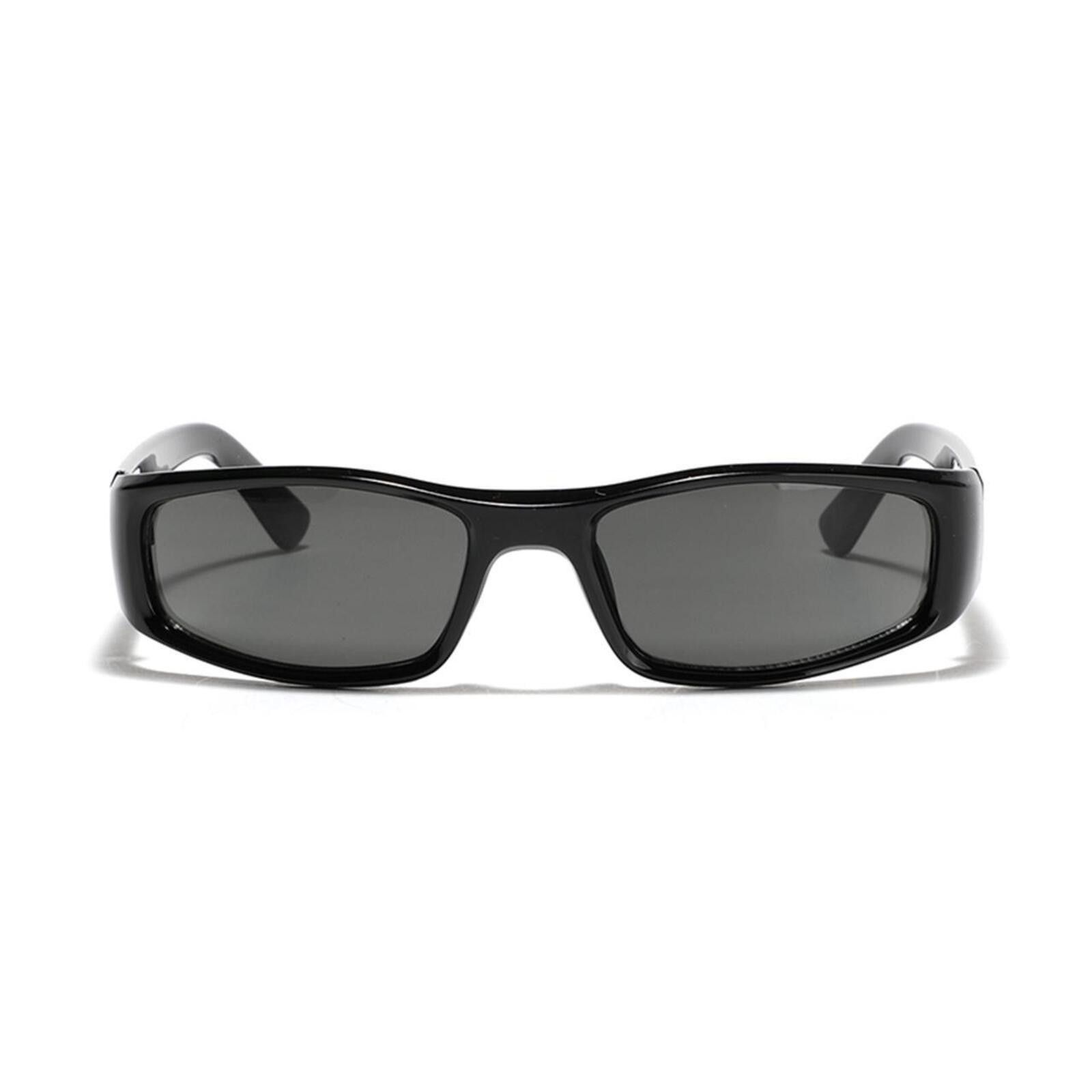 Japanese Brand Vtg Avant Garde Y2K Black Rectangle Sunglasses Unisex OS Size ONE SIZE - 6 Thumbnail