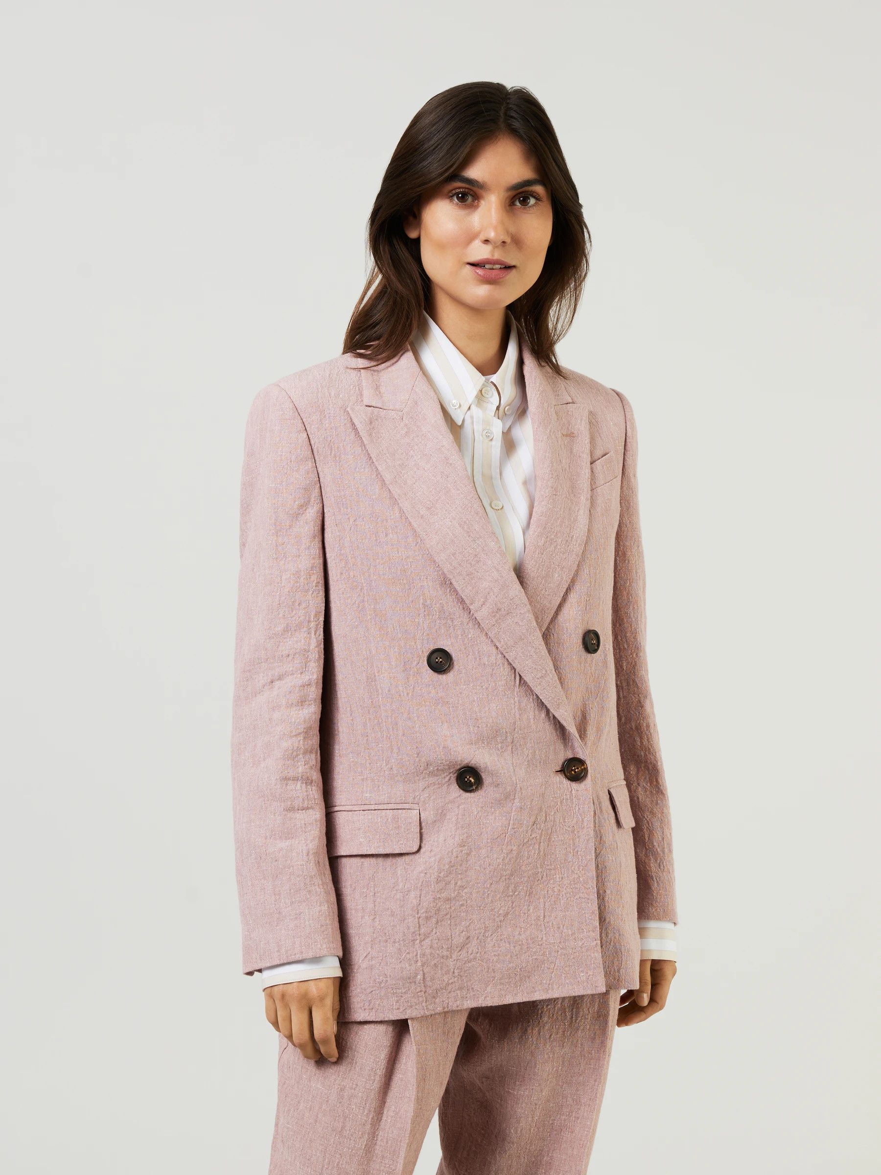 image of Brunello Cucinelli O1W1Db10524 Jacket In Pink, Women's (Size XL)