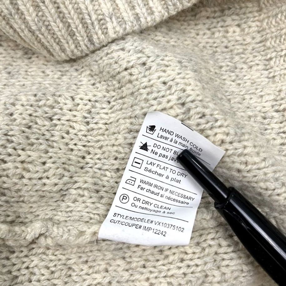 Vince Vince Yak & Wool Sweater Womens L Oatmeal Turtleneck Capsule Quiet Luxury Preppy Size L / US 10 / IT 46 - 7 Thumbnail