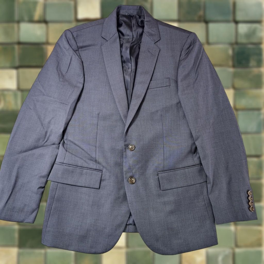 J.Crew J.Crew Thompson Suit Jacket Mens 36S Navy Wool Two Button Blazer Notch Lapel Size 36R - 1 Thumbnail