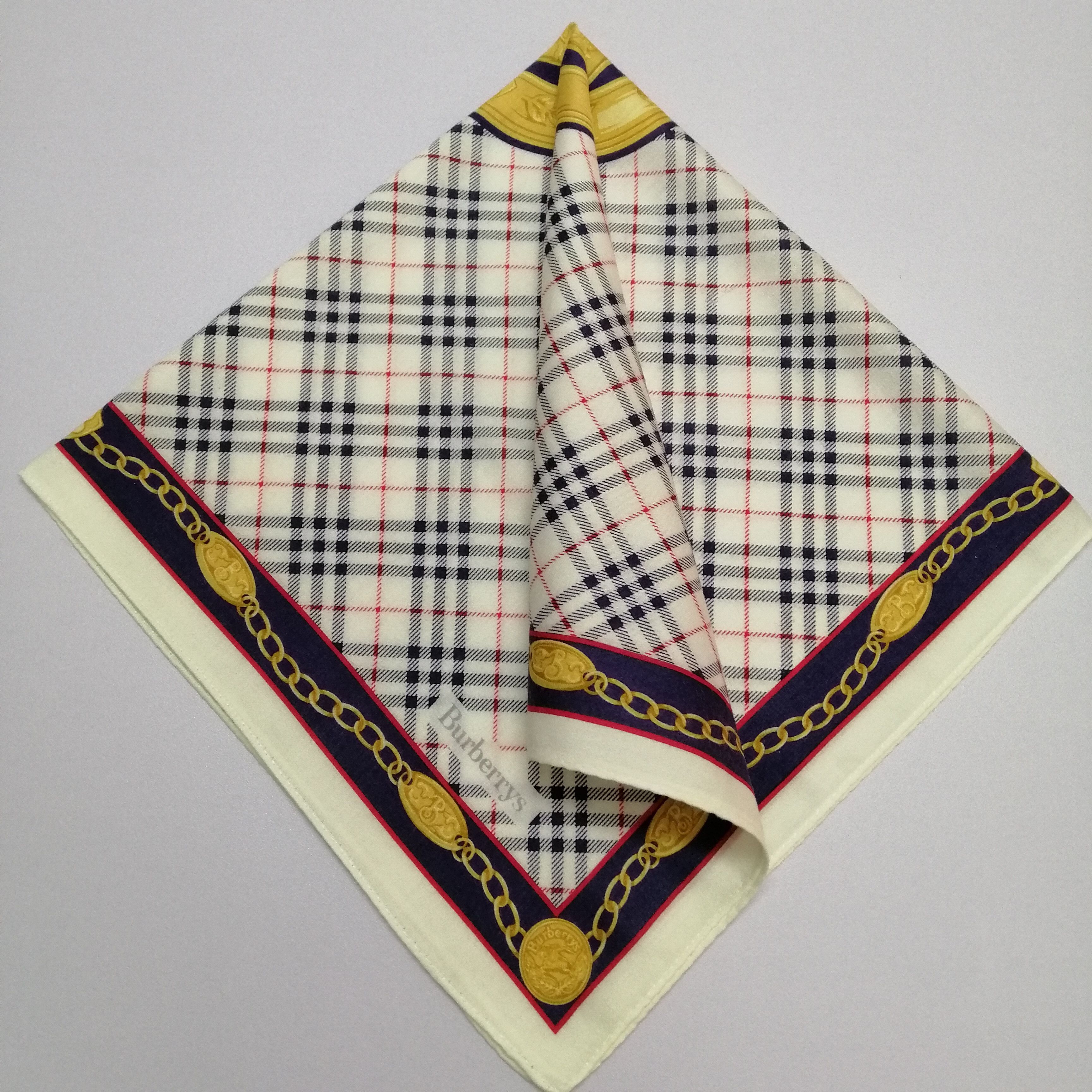Burberry × Vintage Burberry Handkerchief/Neckerchief/Bandana-KD2212 Size ONE SIZE - 1 Thumbnail