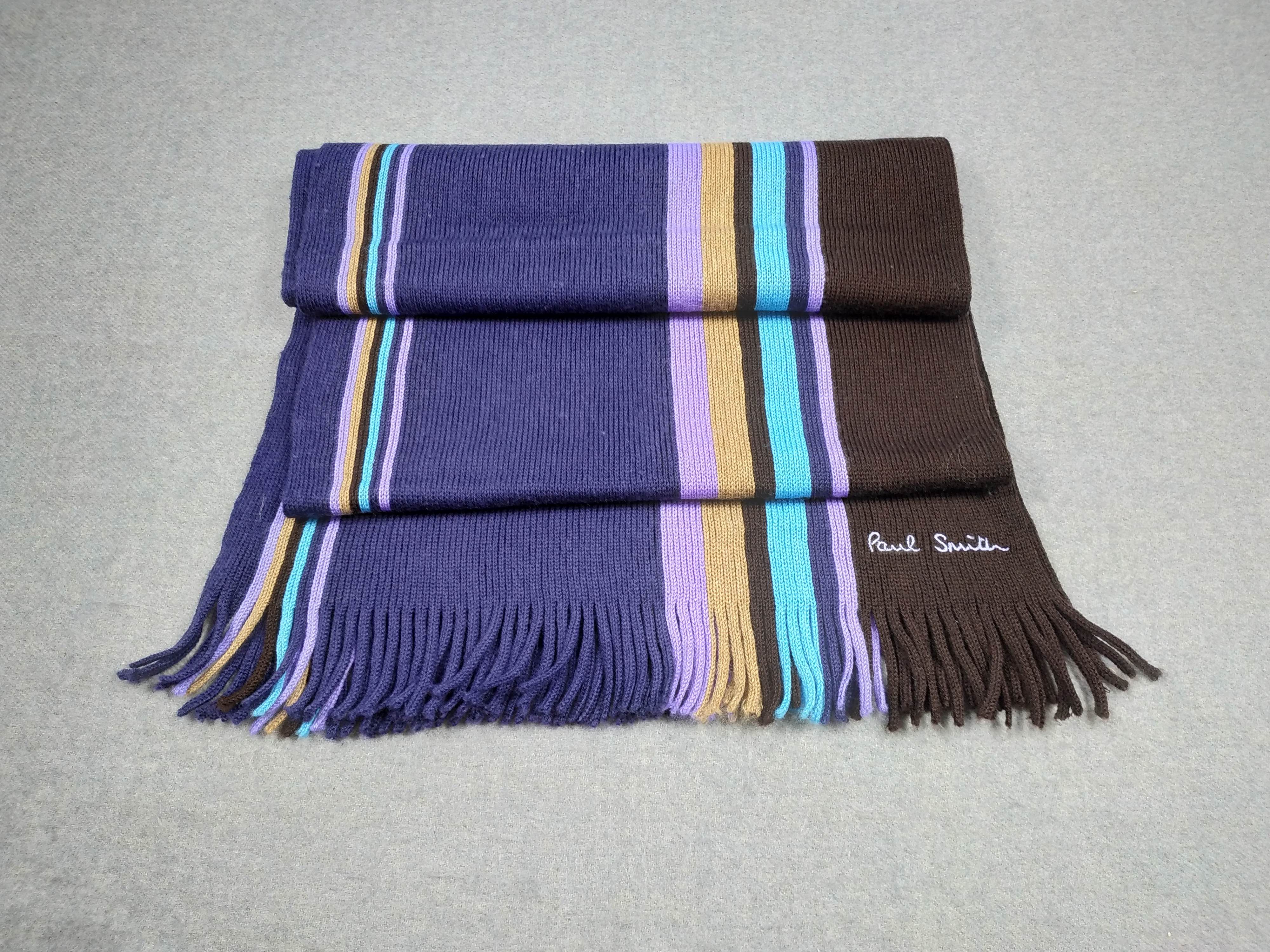 Paul Smith × Vintage Paul Smith Scarf / Muffler / Neckwear - WW656 Size ONE SIZE - 5 Thumbnail