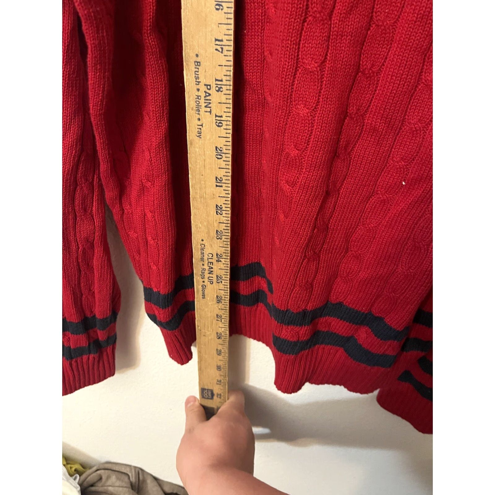 Izod IZOD RedSweater V-Neck 100% Cotton RN# 36543 Size Large Size US L / EU 52-54 / 3 - 5 Thumbnail