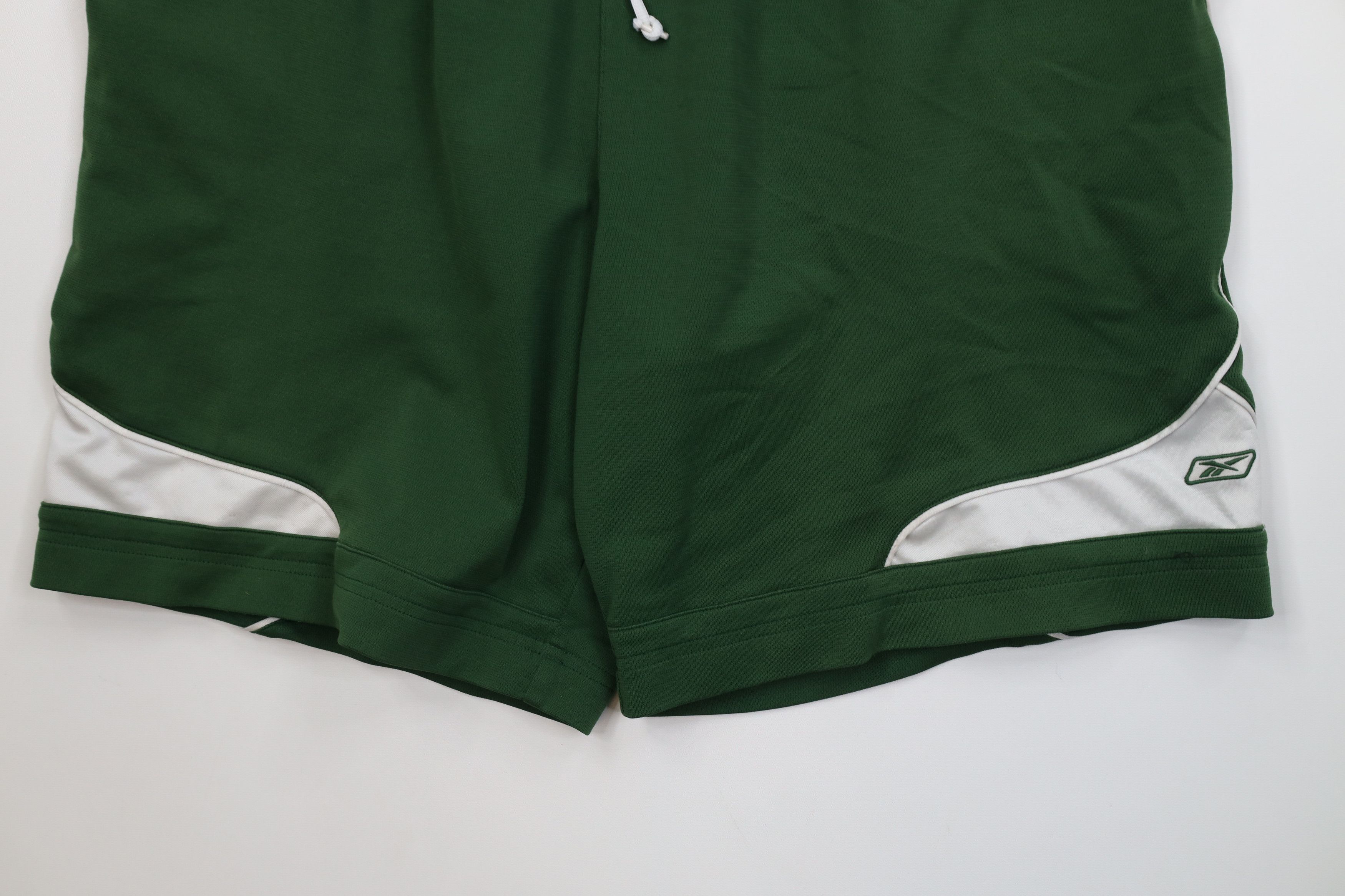 Reebok Vintage Reebok Logo Heavyweight Basketball Shorts Green Size US 36 / EU 52 - 4 Thumbnail