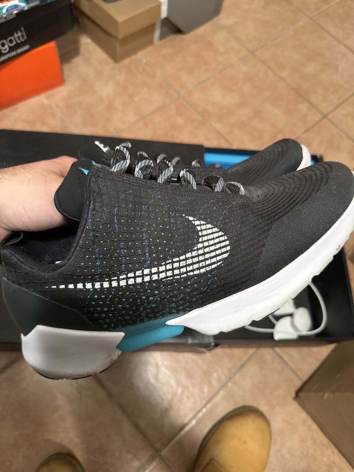 Nike Nike Hyper Adapt 1.0 black / white / blue lagoon size 12.5 Size US 12.5 / EU 45-46 - 12 Thumbnail