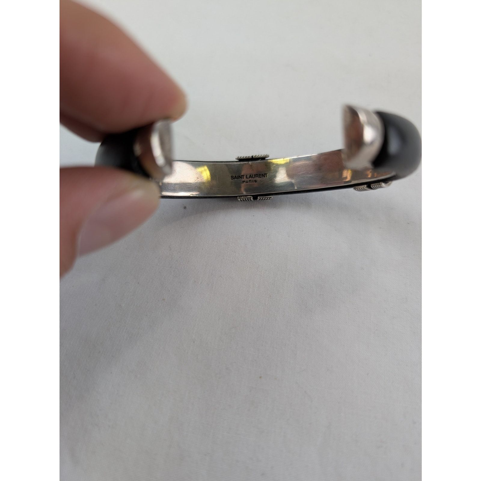 Saint Laurent Paris o1rshd1 Bracelet in Black/Silver Size ONE SIZE - 4 Thumbnail
