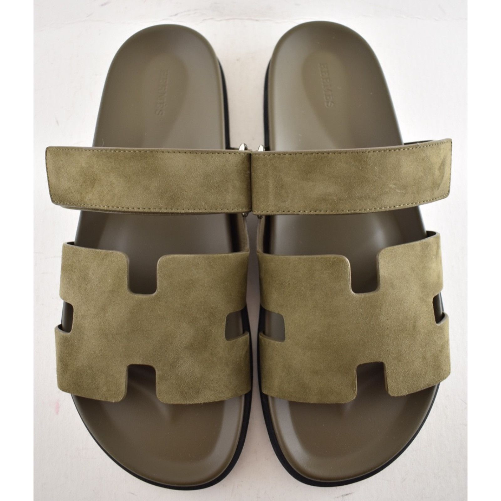 Hermes Hermes Chypre Sandal Mens Vert Toundra Suede Flat 46 13 Size US 13 / EU 46 - 9 Thumbnail