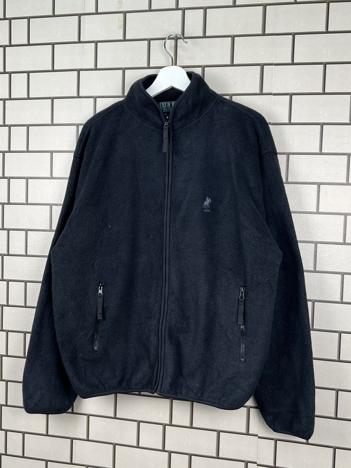 U.S. Polo Assn. × Vintage Vintage USPA Polo Association Zip Up Fleece Jacket Size US L / EU 52-54 / 3 - 3 Thumbnail
