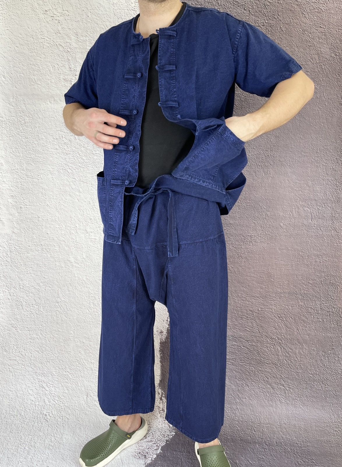 Japanese Brand Vintage Japanese kimono suit chore jacket bondage pants Size US L / EU 52-54 / 3 - 2 Thumbnail