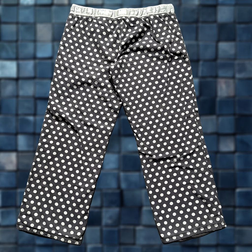 Vintage Aerie Pants Womens Large Gray Polka Dot Print Wide-Leg Straight Heavy Lined Y2K Size 32" / US 10 / IT 46 - 1 Thumbnail