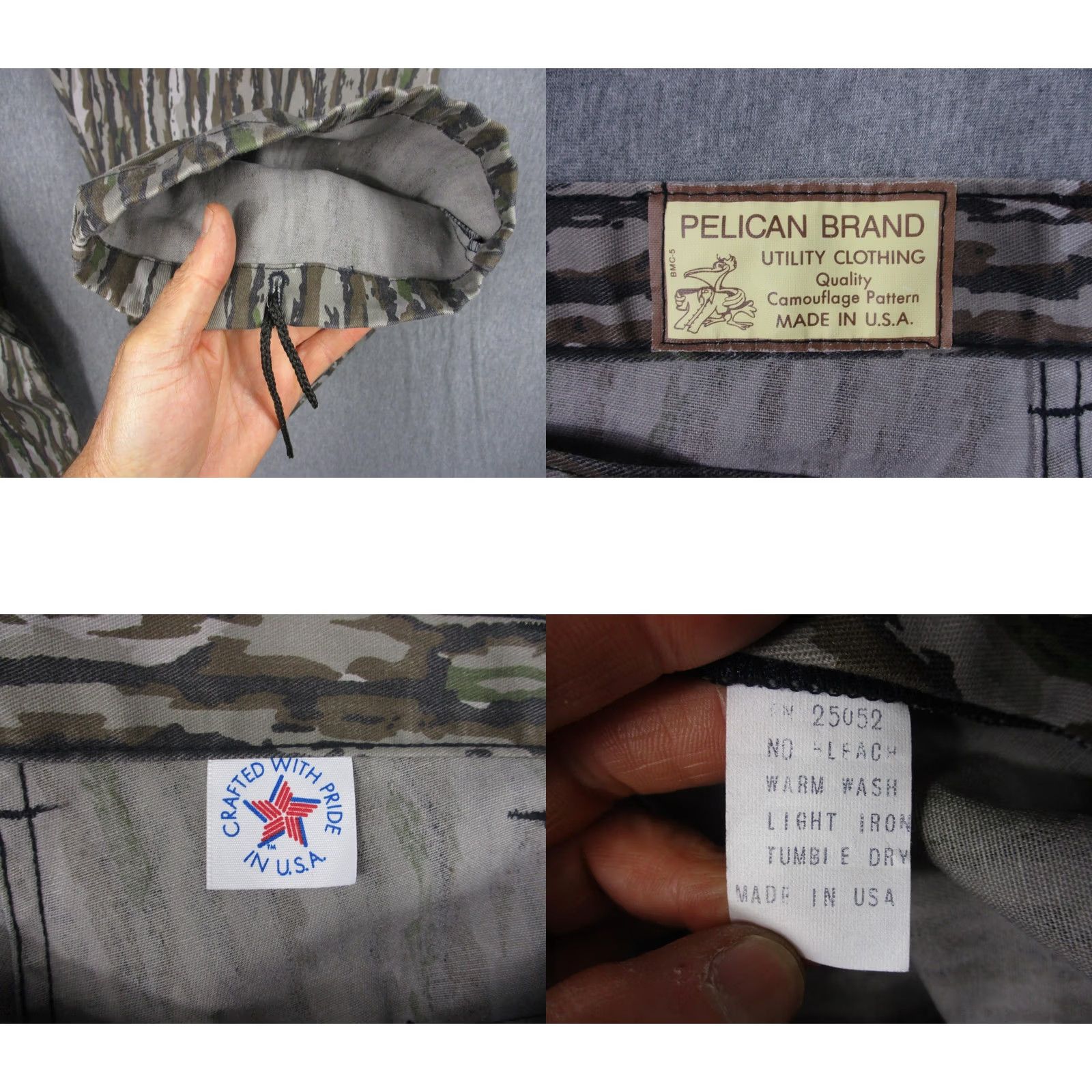 Vintage VINTAGE Pelican Brand Cargo Pants Mens 40x32 Woodland Camo Adjustable Waist USA Size US 40 / EU 56 - 8 Thumbnail