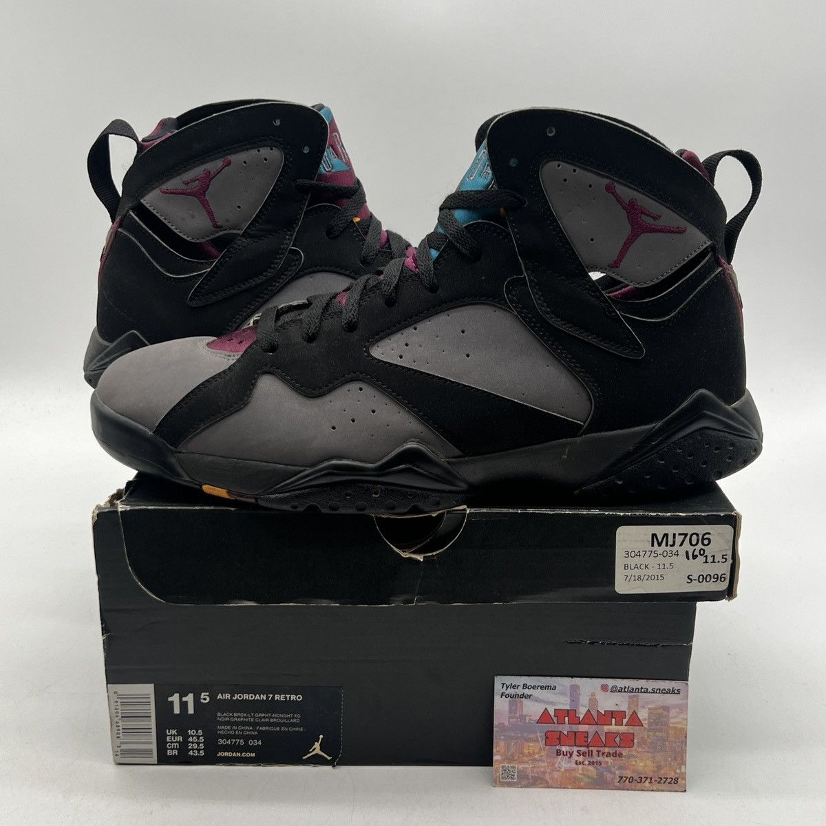 Jordan Brand Air Jordan 7 Bordeaux Size US 11.5 / EU 44-45 - 1 Thumbnail