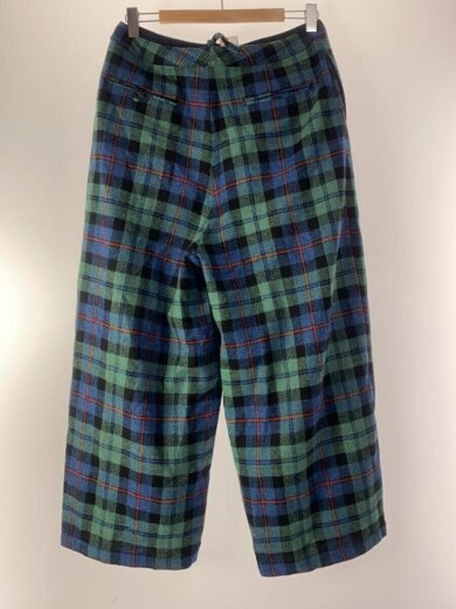 Needles / 2/GRN/チェック/Darts Military/Pant Wool Plaid Tweed/FK097 Needles Needles Green Check Darts Military Pant Wool Plaid Tweed