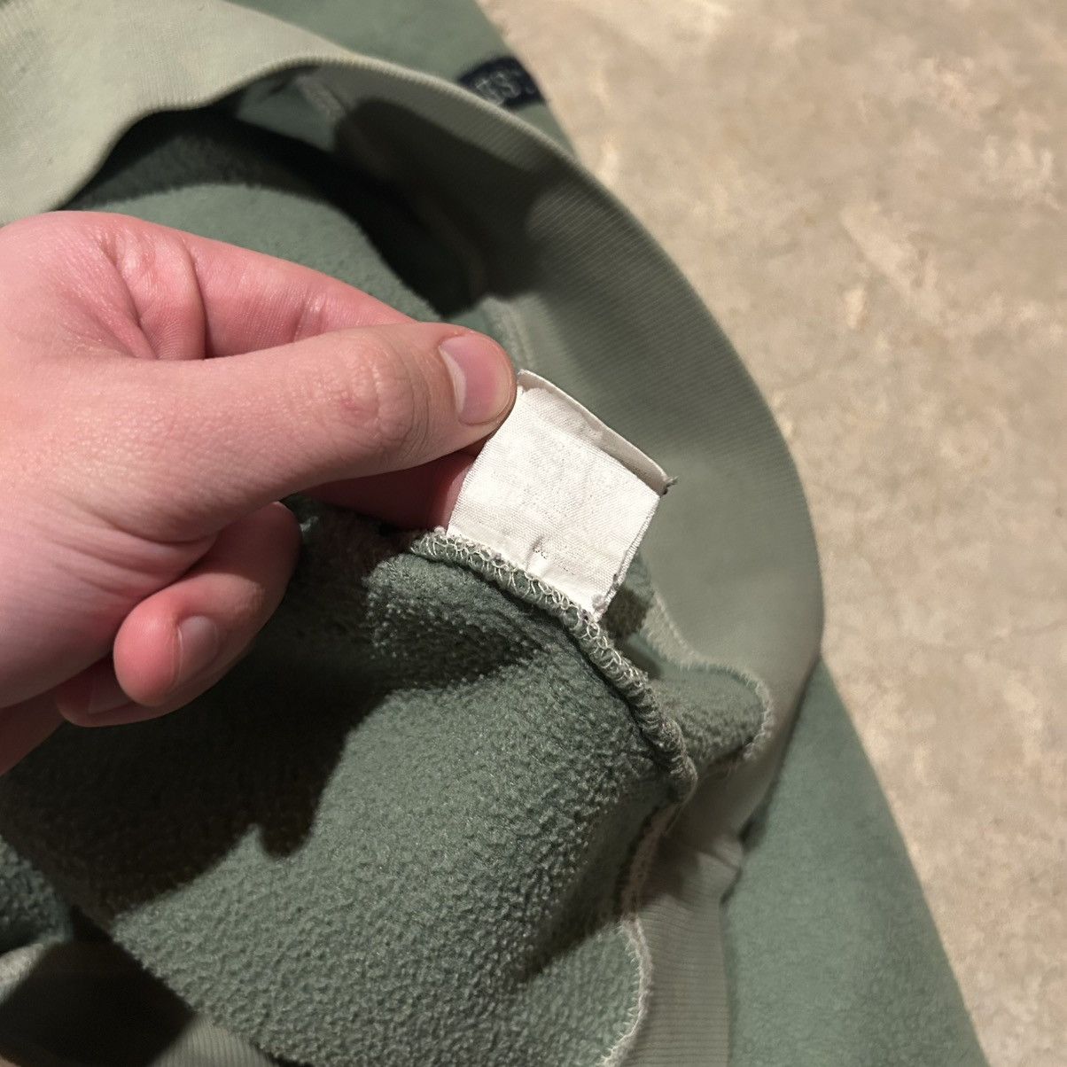 Gap × Vintage Crazy Vintage 90s Gap Fleece Arc Logo Hoodie Sage Green Size US M / EU 48-50 / 2 - 6 Thumbnail
