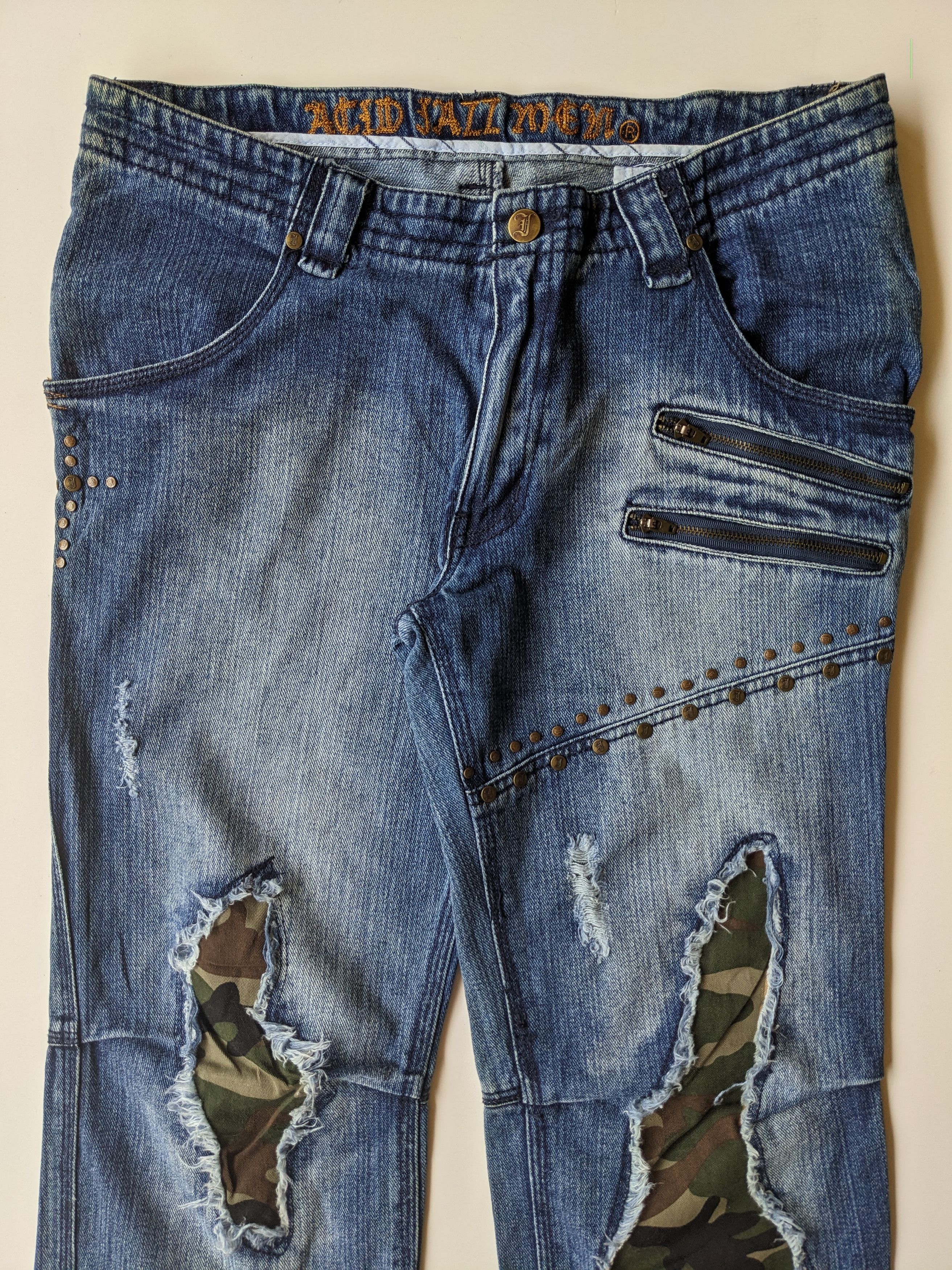 GOSTAR DE FUGA × If Six Was Nine × Japanese Brand Acid Jazz Men patchwork clawmark jeans Size US 33 - 3 Thumbnail