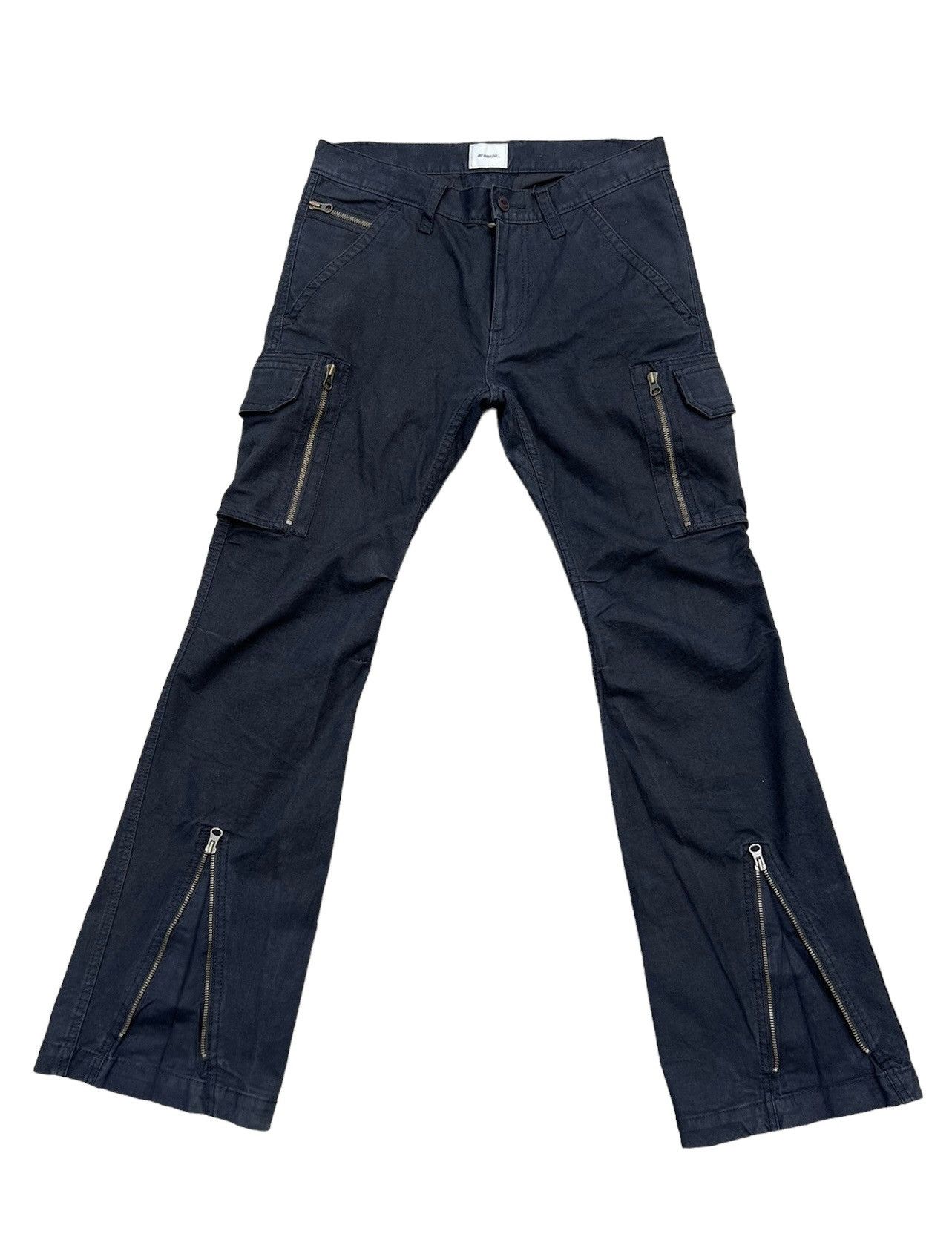 wjk Acoustic Japan Black Parachute Flare Cargo Trouser Pant Size US 31 - 2 Thumbnail