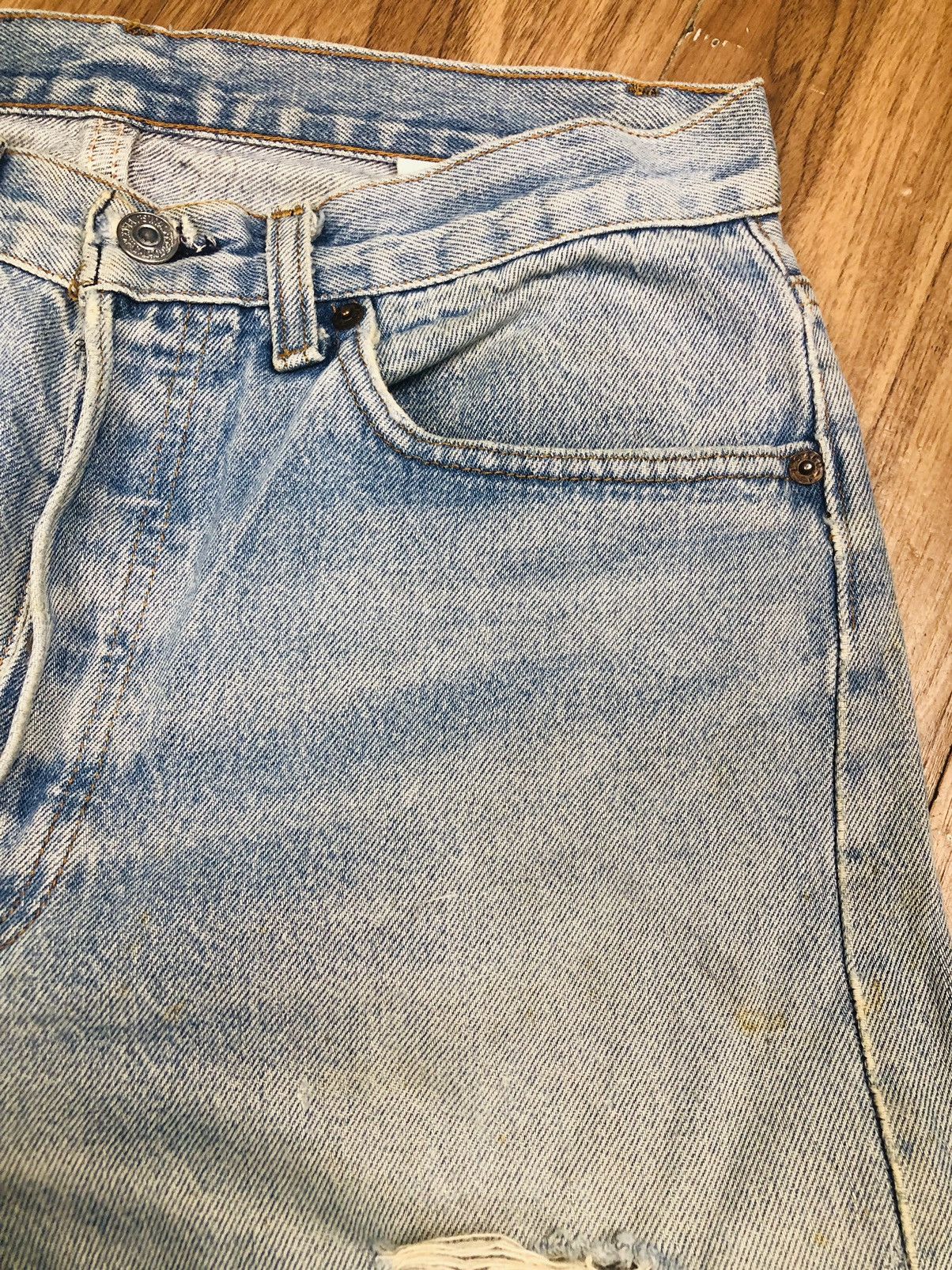 Levi's RARE VINTAGE Levi's 501 Custom Distressed Jeans (40) Size US 30 / EU 46 - 9 Thumbnail