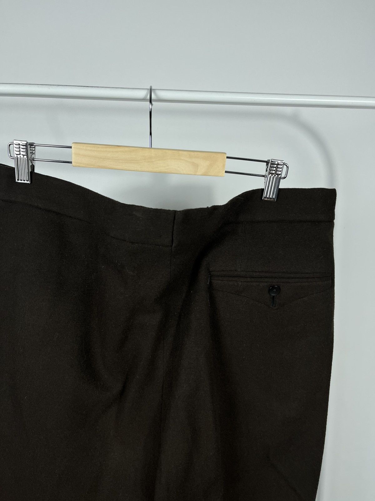 Other Vintage Wool Trousers Dark Brown High Waist Tailored Pants Size US 36 / EU 52 - 16 Thumbnail