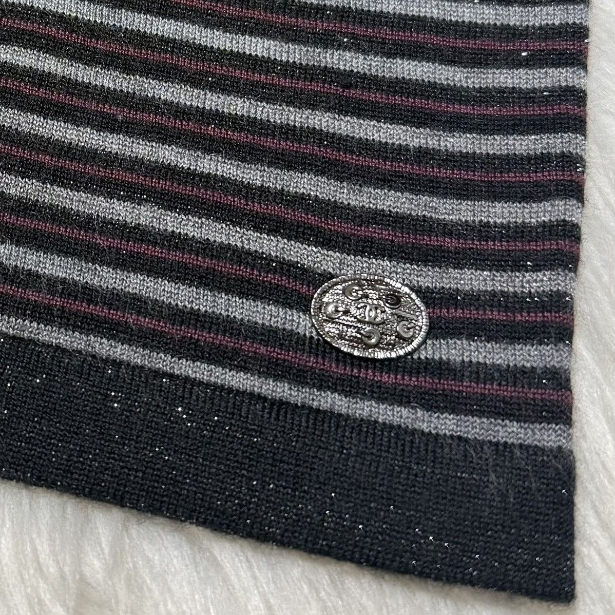 Chanel Authentic Chanel COCO Striped Long Sleeve Knit Sweater 34 Size XS / US 0-2 / IT 36-38 - 7 Thumbnail