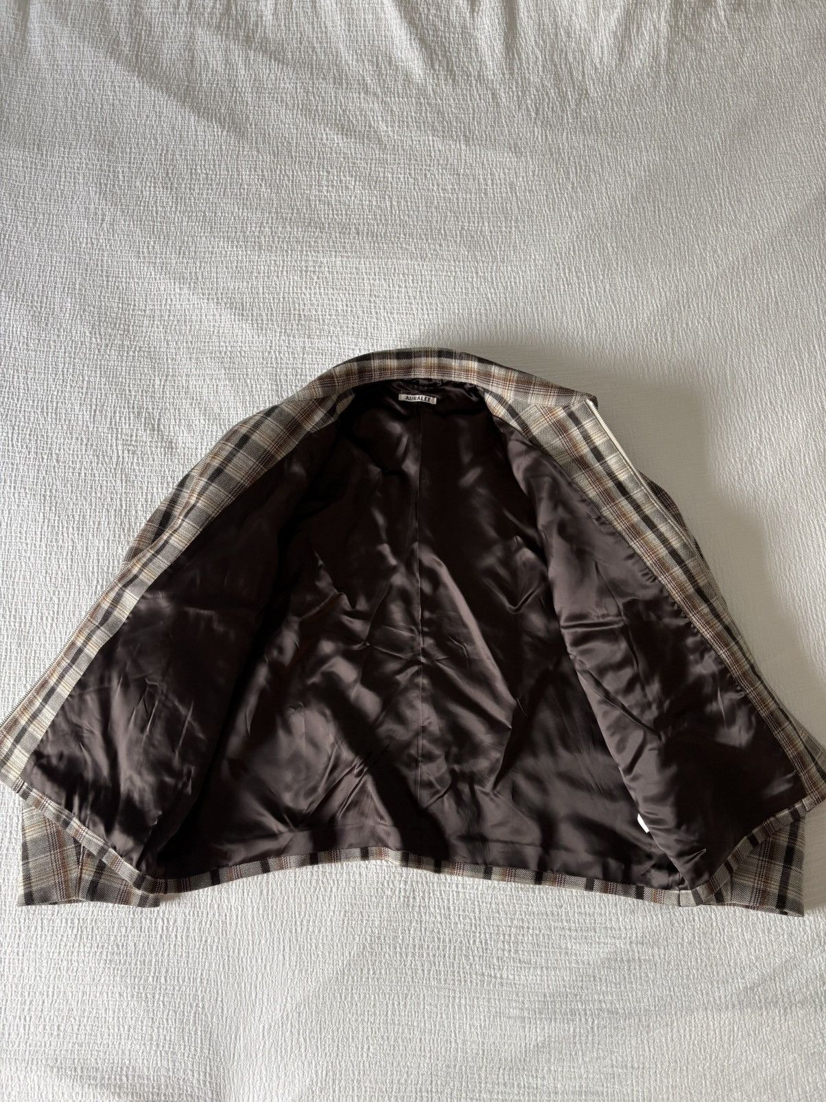 Auralee Auralee brown check zip jacket Size US M / EU 48-50 / 2 - 5 Thumbnail