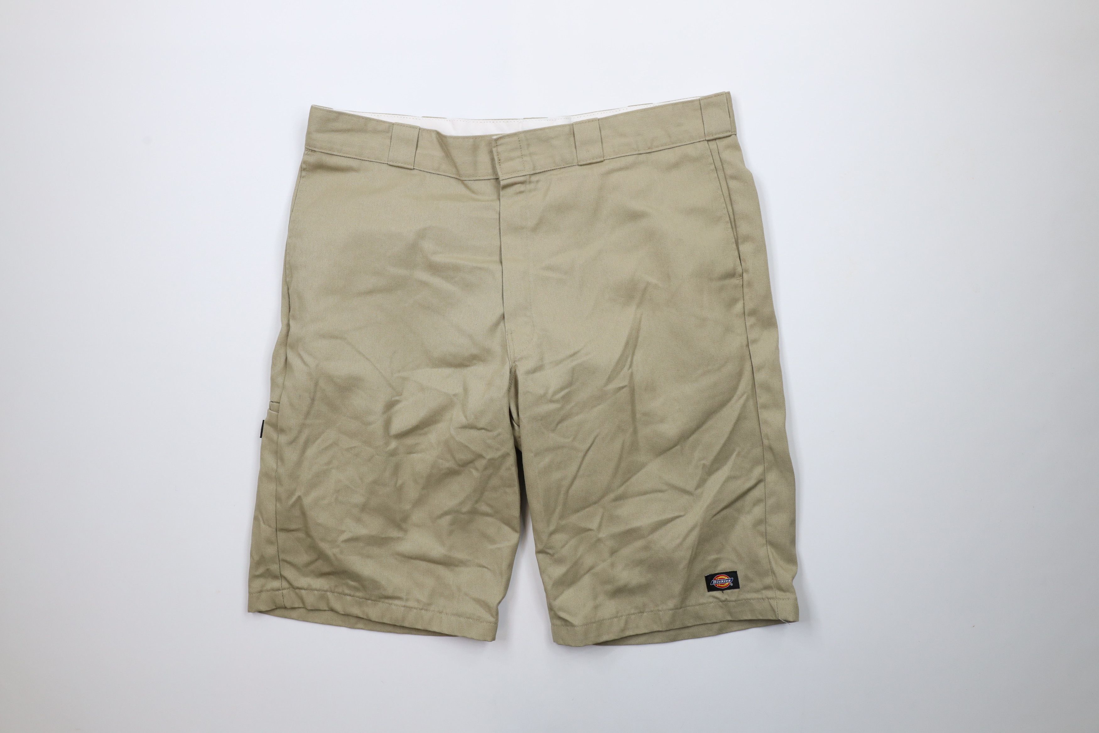 Dickies × Vintage Vintage Dickies Spell Out Workwear Mechanic Shorts Beige Size US 40 / EU 56 - 1 Thumbnail