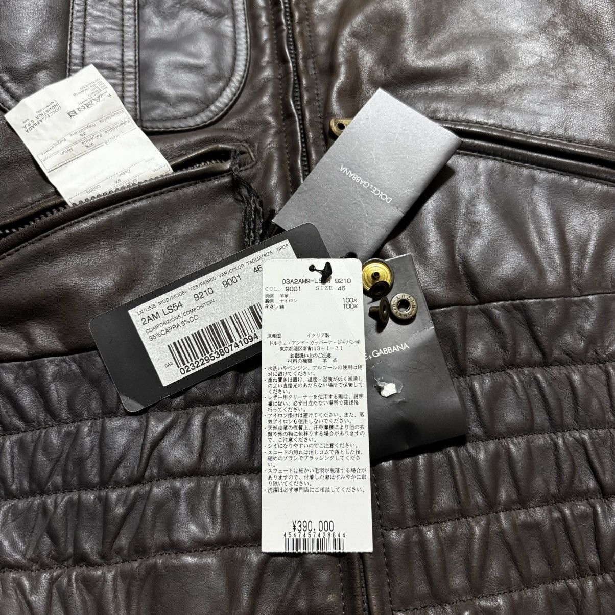 Dolce & Gabbana Genuine with tags Dolce & Gabbana Military Leather Jacket Size US S / EU 44-46 / 1 - 17 Thumbnail