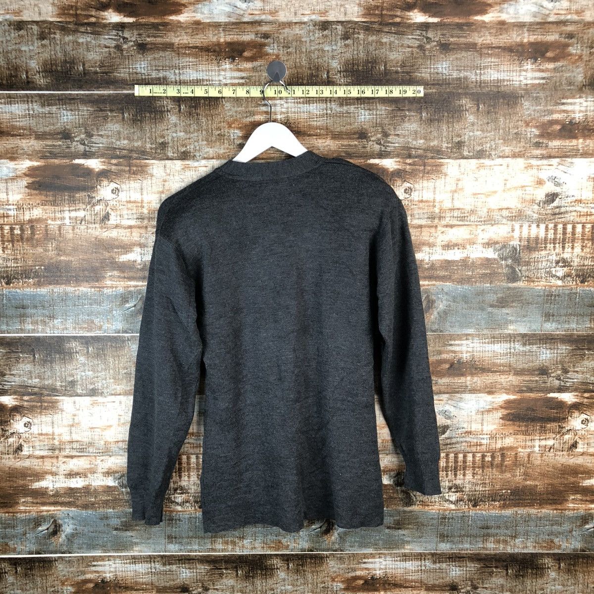 Japanese Brand Quide Nevf Black Cardigan Knitwear #A1385 Size US L / EU 52-54 / 3 - 12 Thumbnail