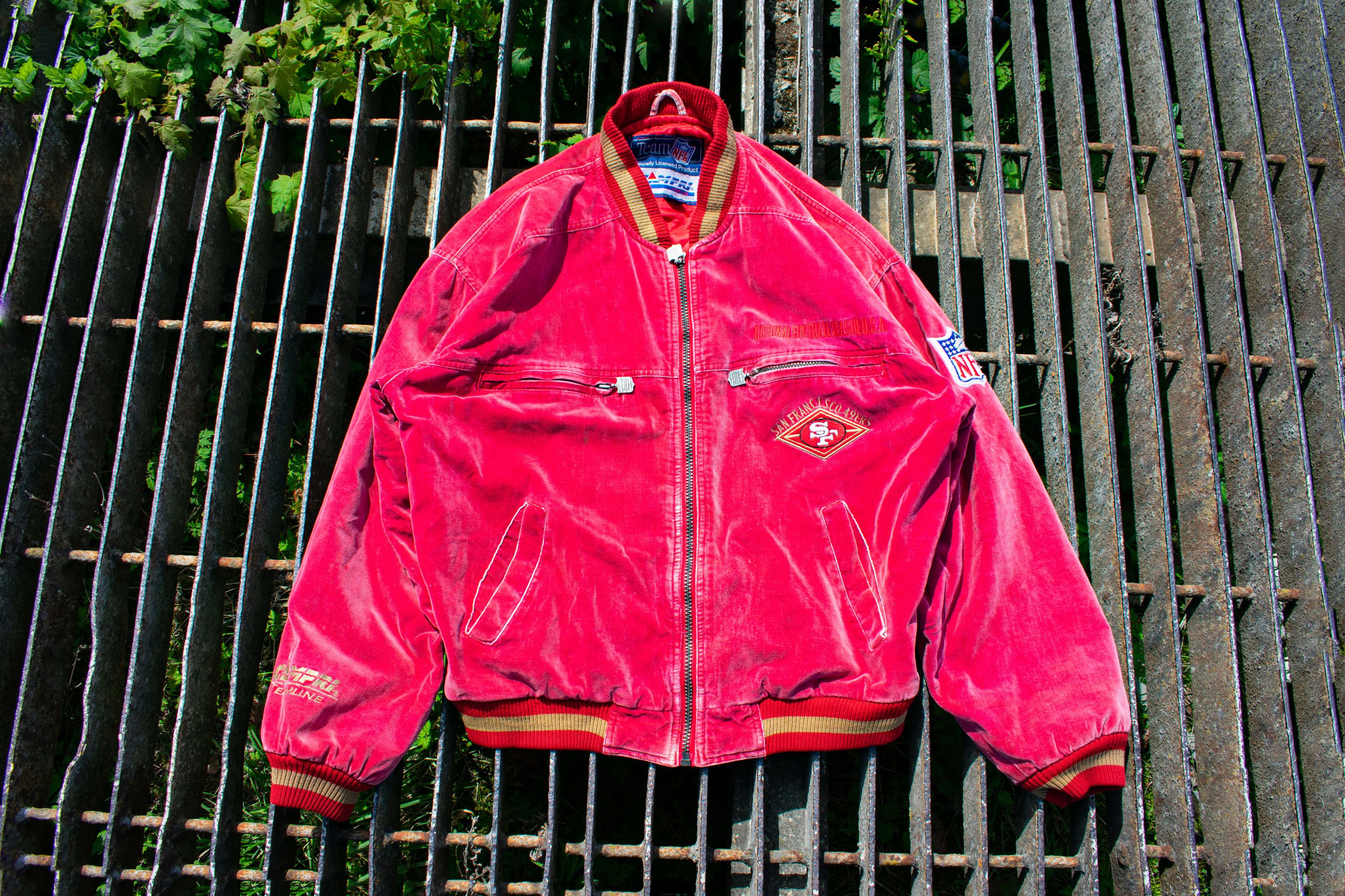 Image of Vintage Campri Nfl San Francisco 49Ers Jacket in Red, Men's (Size Large)