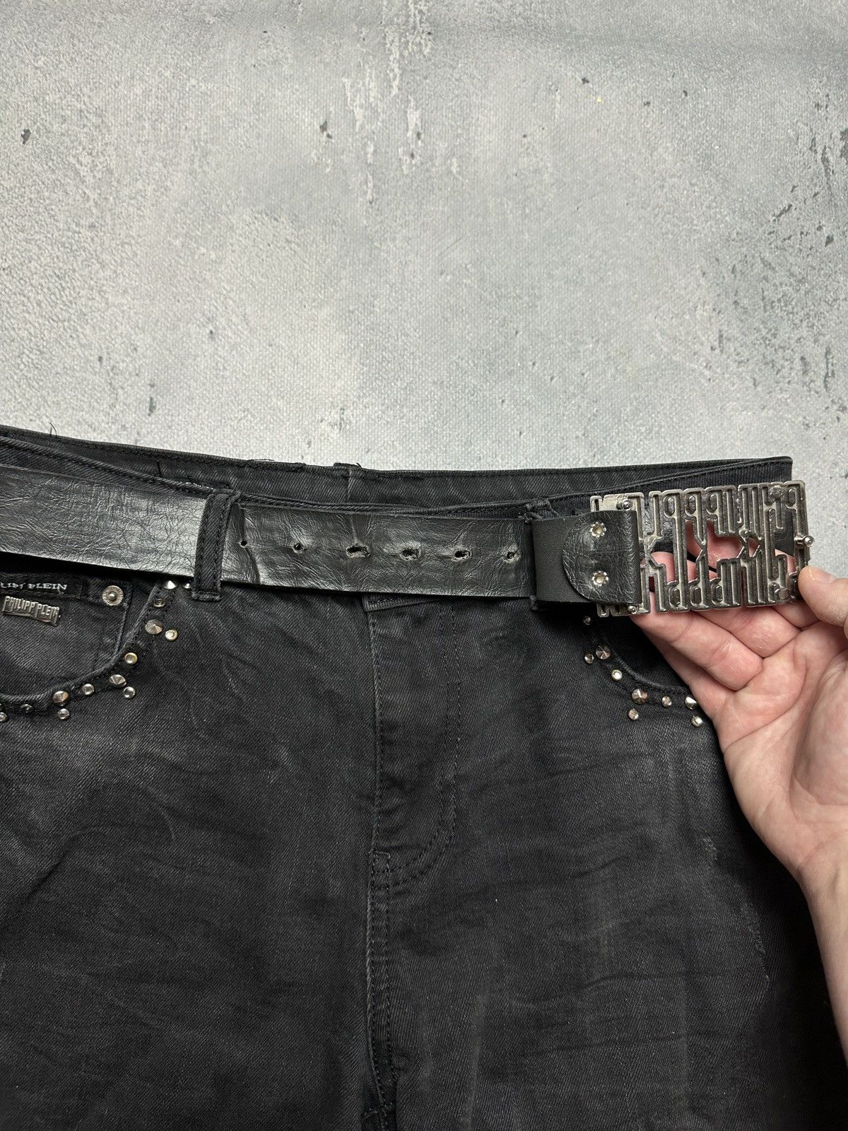 Philipp Plein Philipp Plein Boyfriend Opium Jeans With a Belt Avant Garde Size 32" / US 10 / IT 46 - 10 Thumbnail