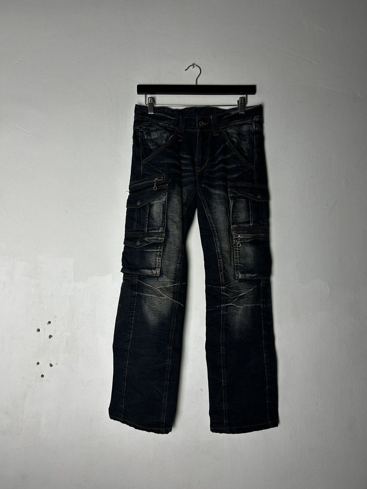 Nicole Club Nicole Club For Men multi pocket sick faded grunge punk Size US 29 - 1 Thumbnail