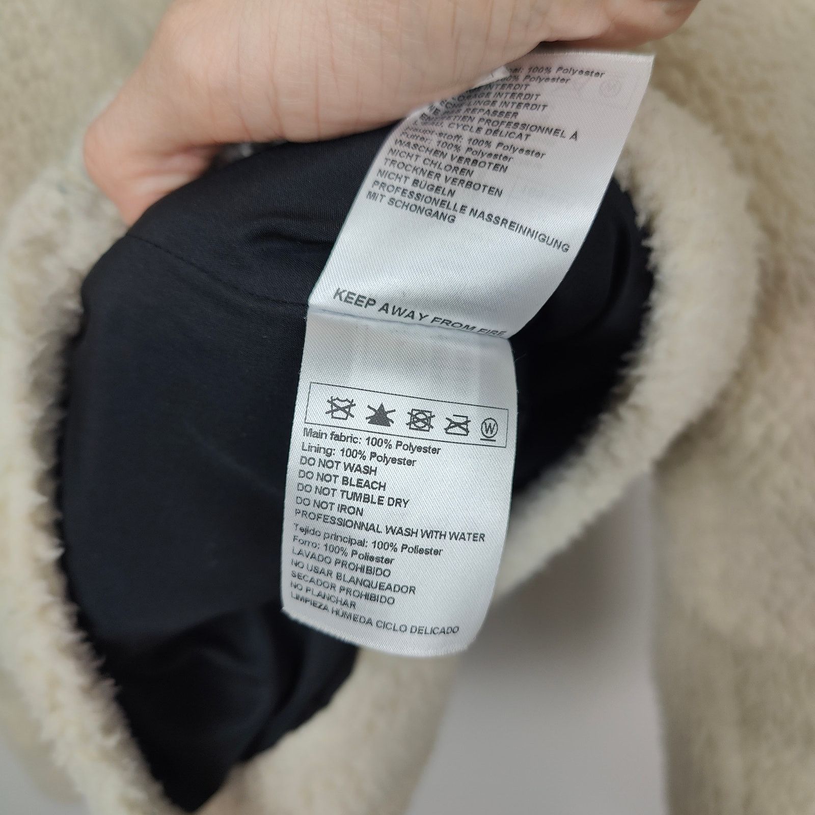 ba&sh ba&sh Sherpa Jacket Womens 1 Small Jojo Lady Coat Beige Size S / US 4 / IT 40 - 8 Thumbnail