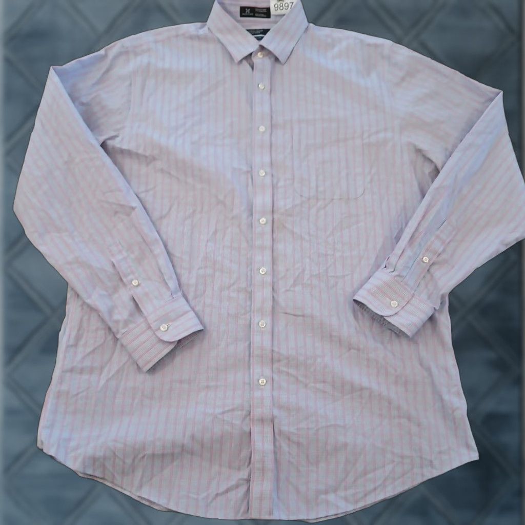 Nordstrom Nordstrom Shirt Mens 16.5 Pink Blue Plaid Long Sleeve Button Up Cotton Shirt Mens Size 16.5 Pink Plaid Cotton Button-Up Nordstrom Mens Shirt Size US XL / EU 56 / 4 - 1 Thumbnail