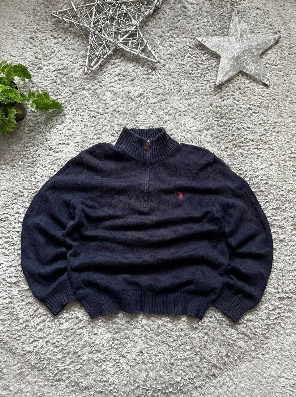 Polo Ralph Lauren × Vintage Polo Ralph Lauren 1/3 Zip Vintage Sweater Streetwear Logo Size US S / EU 44-46 / 1 - 1 Thumbnail