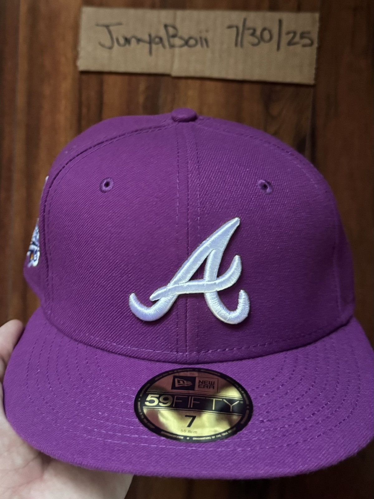 Hat Club Size 7 Atlanta Braves 1999 World Series Jae Tips Pink UV Size ONE SIZE - 2 Thumbnail