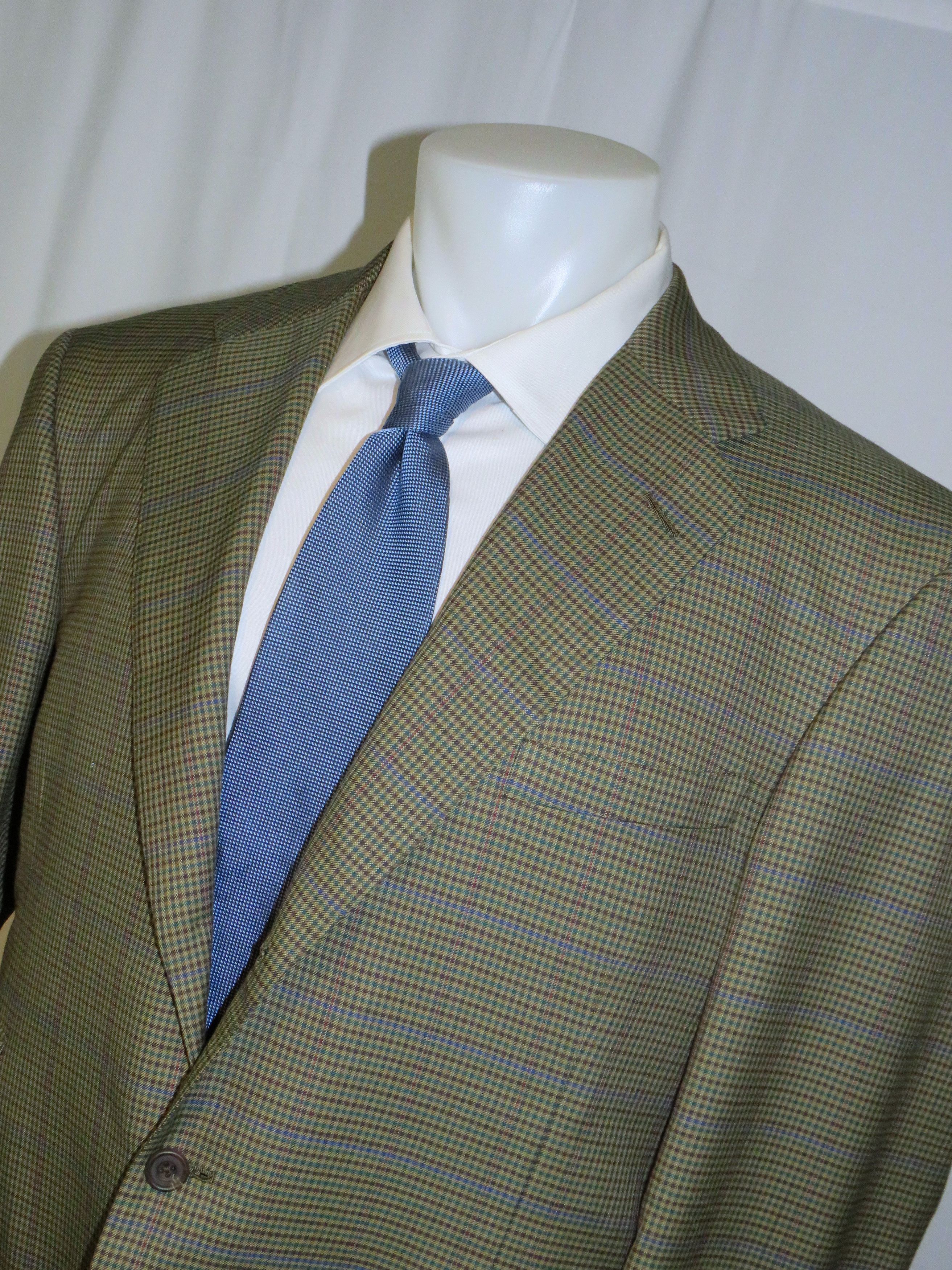 Bergdorf Goodman × Domenico Spano Bespoke Belted Guncheck Three Roll Two Hunting Suit 42R Size 42R - 6 Thumbnail