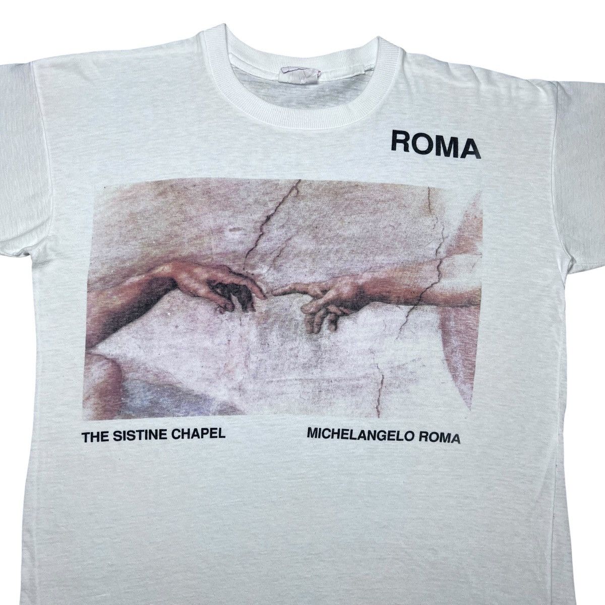 Other 90s Creation Of Adam Michelangelo The Sistine Chapel Art Tee Size US M / EU 48-50 / 2 - 5 Thumbnail