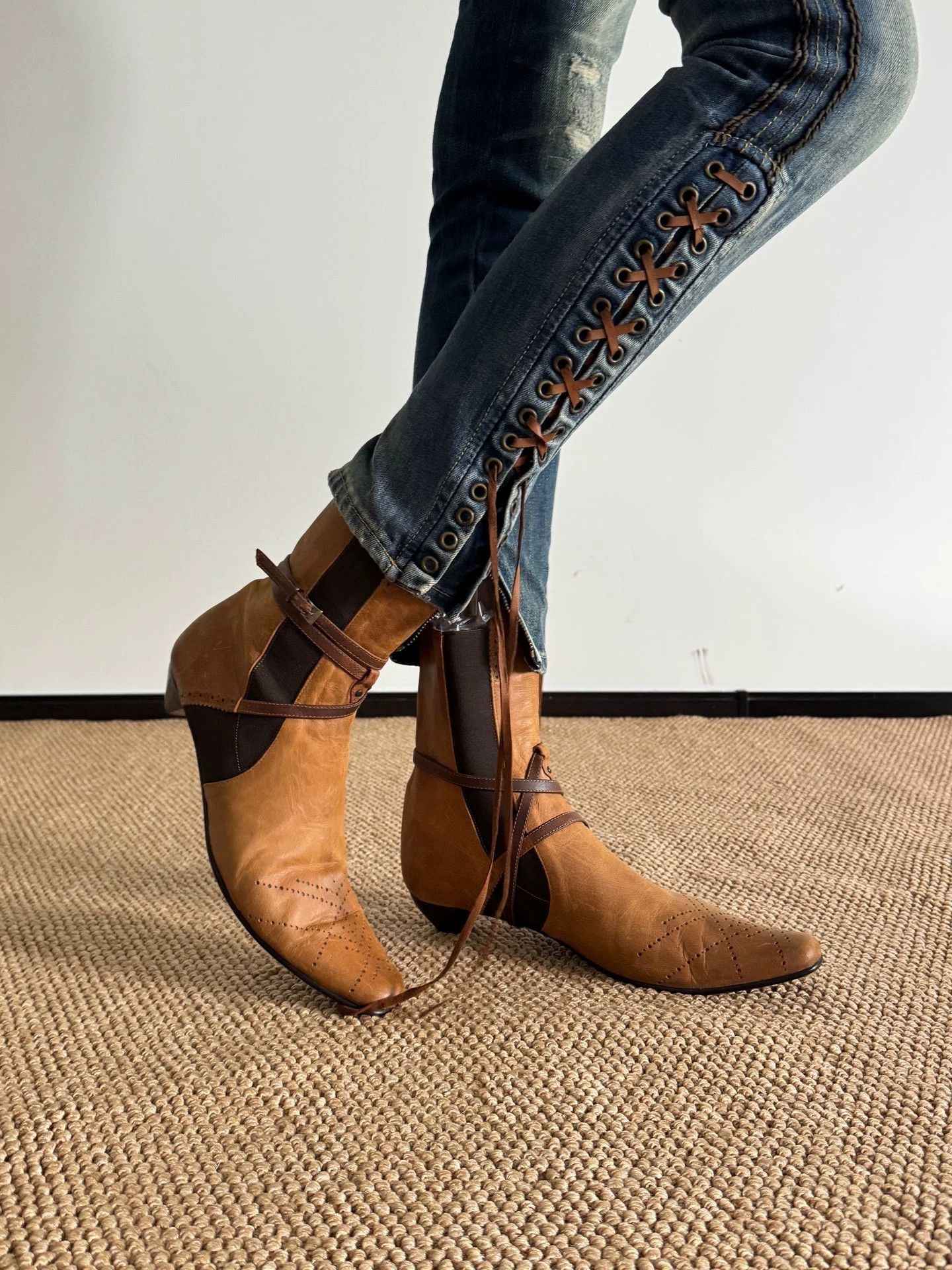 Other Italian Calfskin Strap Chelsea Boot LambSole 38.5 Size US 8 / IT 38 - 3 Thumbnail