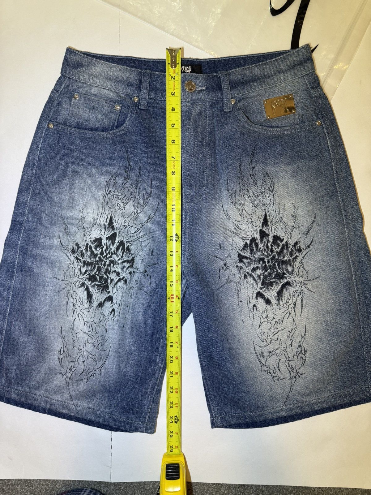 Revenge Revenge ARANEAE DENIM SHORTS VINTAGE INDIGO LARGE (32) Size US 32 / EU 48 - 14 Thumbnail