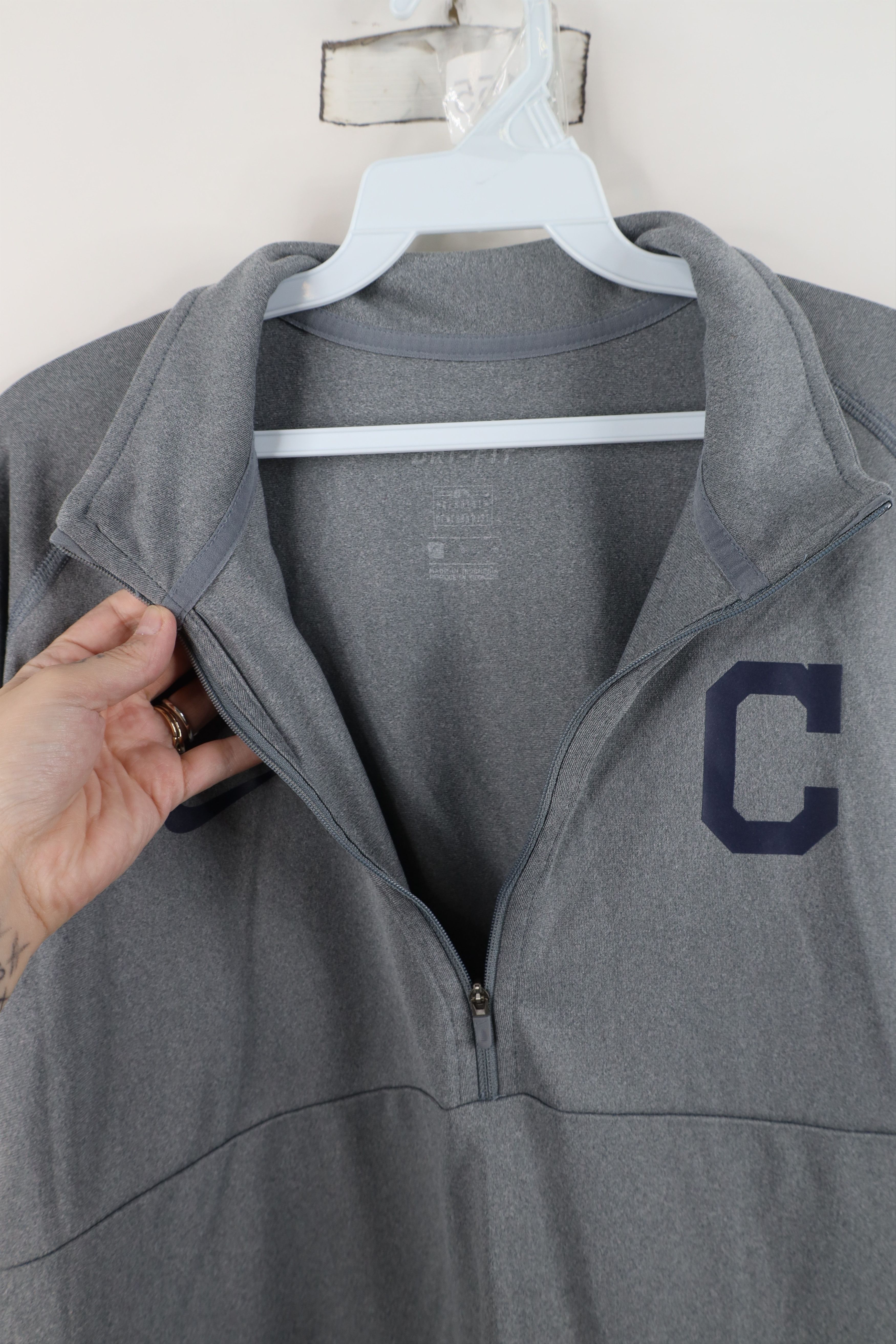 Nike Nike Cleveland Baseball Half Zip Pullover Jacket Top Size US L / EU 52-54 / 3 - 7 Thumbnail