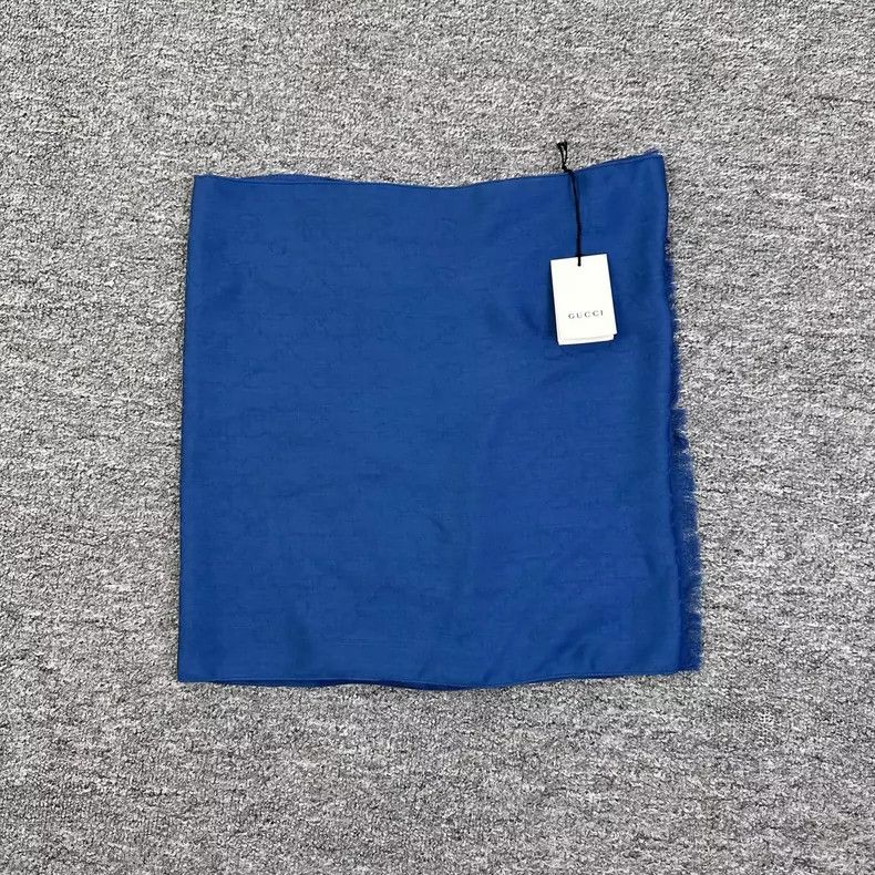 Gucci Gucci Double-sided full-print logo blue scarf 2504-Nextarro Size ONE SIZE - 2 Thumbnail