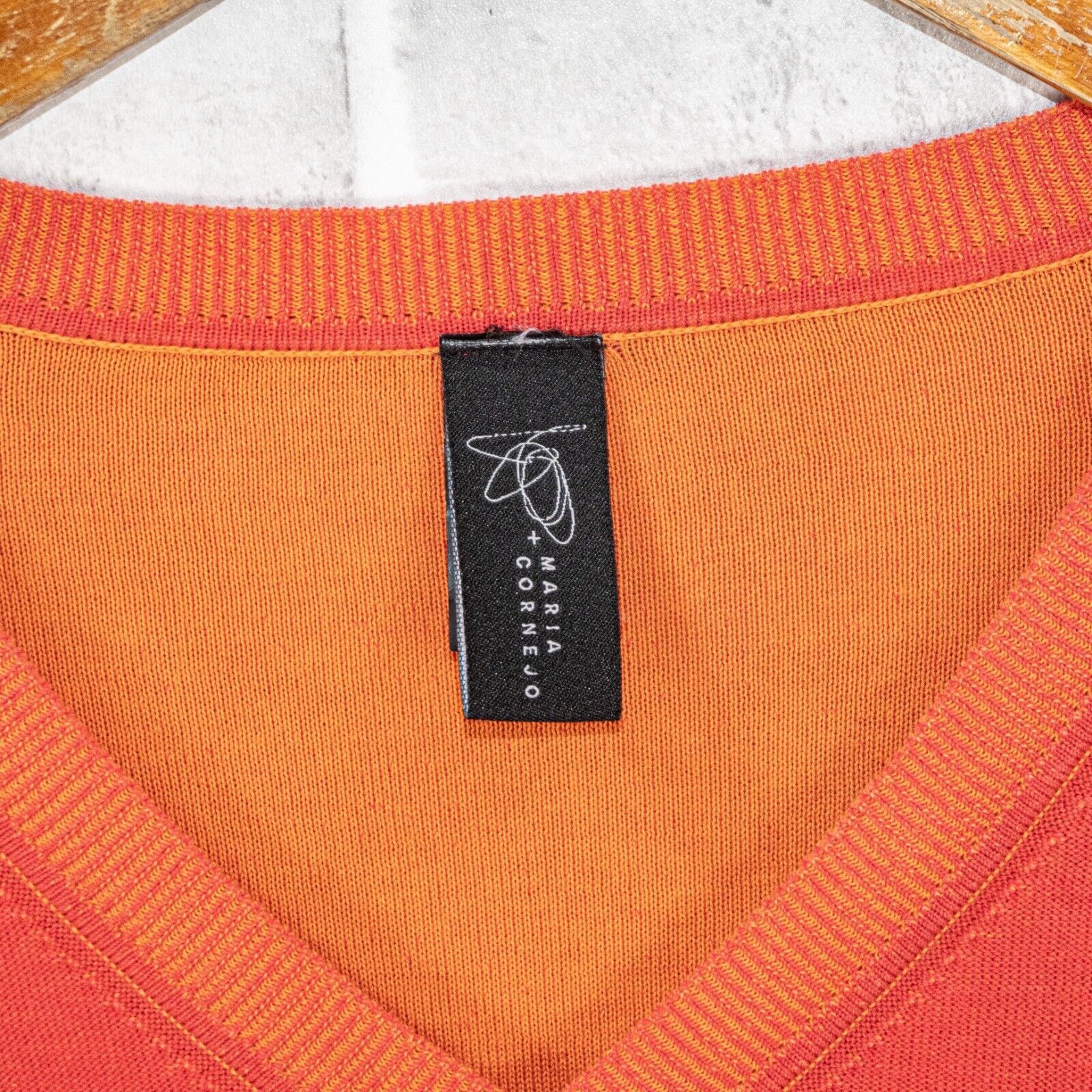 Zero + Maria Cornejo MARIA CORNEJO Men's Vneck Pullover Sweater in Red Cotton Size US L / EU 52-54 / 3 - 2 Thumbnail