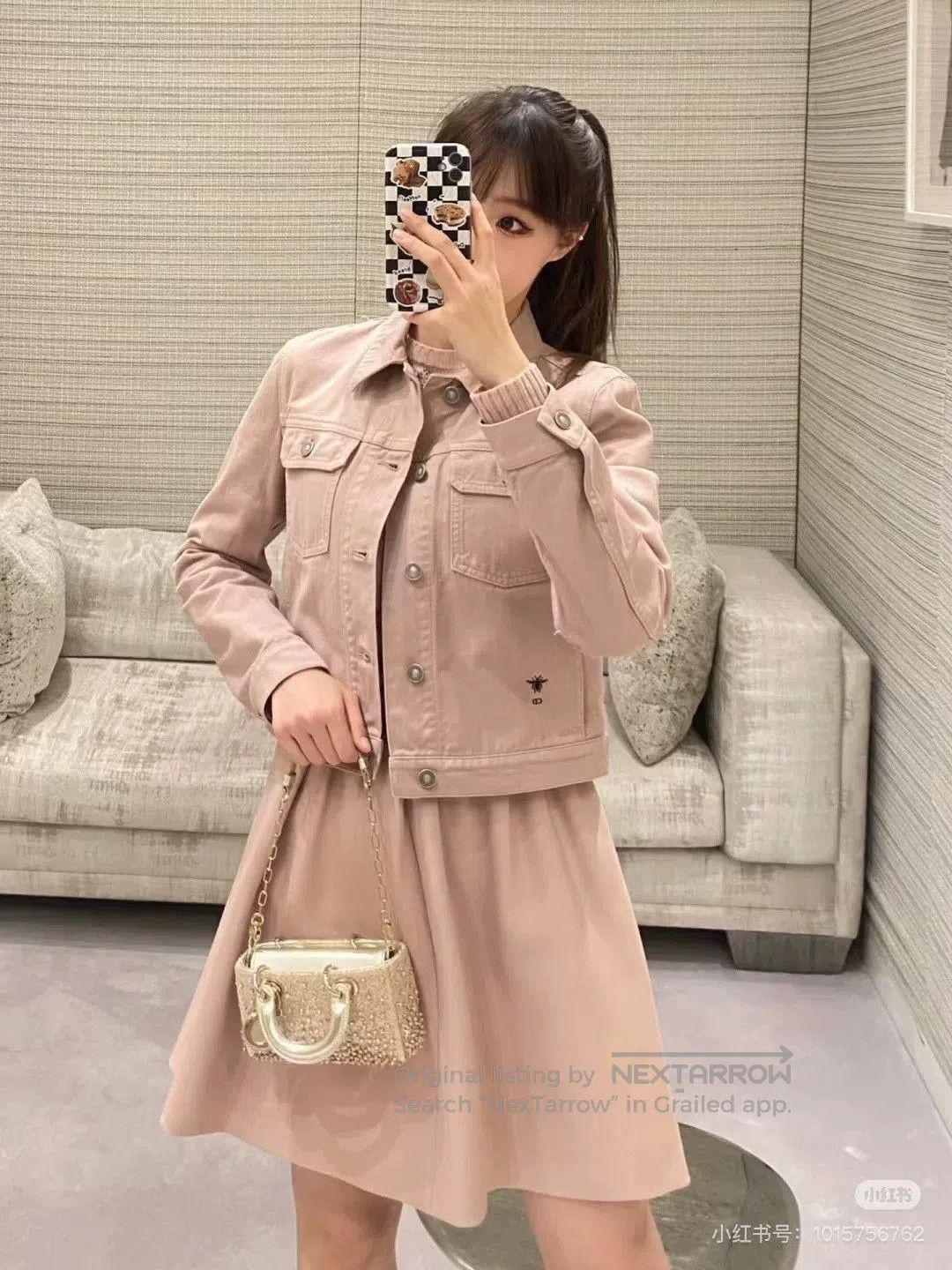 Dior Dior Pink Denim Jacket. Size XS / US 0-2 / IT 36-38 - 3 Thumbnail