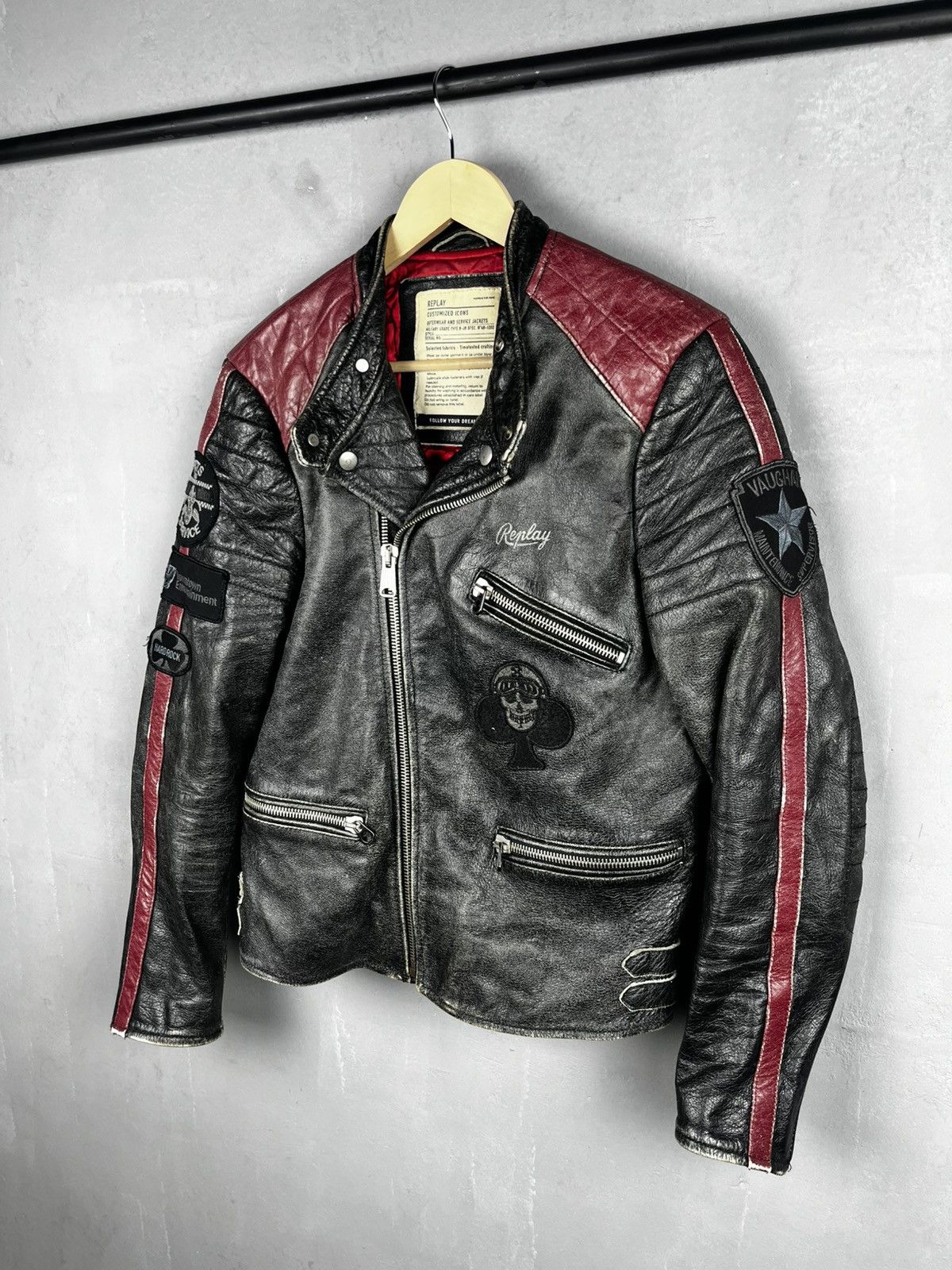 Replay Replay racing leather jacket size L y2k Size US L / EU 52-54 / 3 - 1 Thumbnail