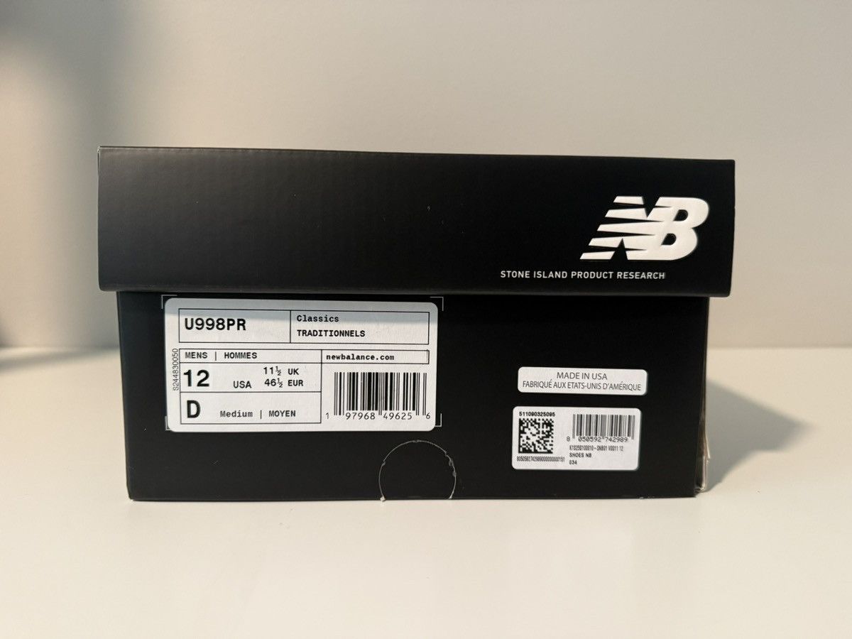 New Balance × Stone Island New Balance 998 MiUSA Stone Island Raso Gommato - U998PR Size US 12 / EU 45 - 13 Thumbnail