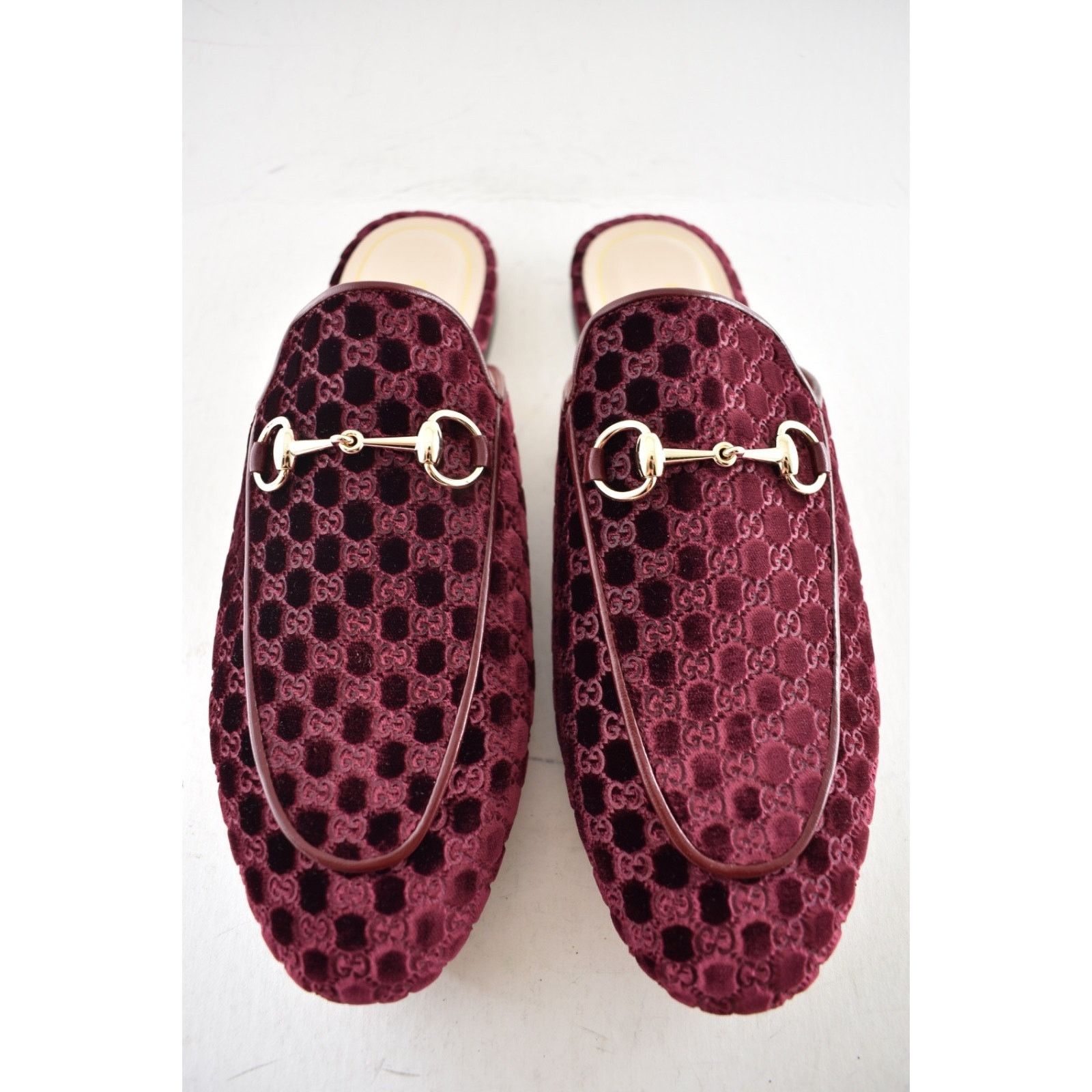 Gucci Gucci Princetown Velvet GG Red Slide Loafer Mule Slipper 37 Size US 7 / IT 37 - 9 Thumbnail