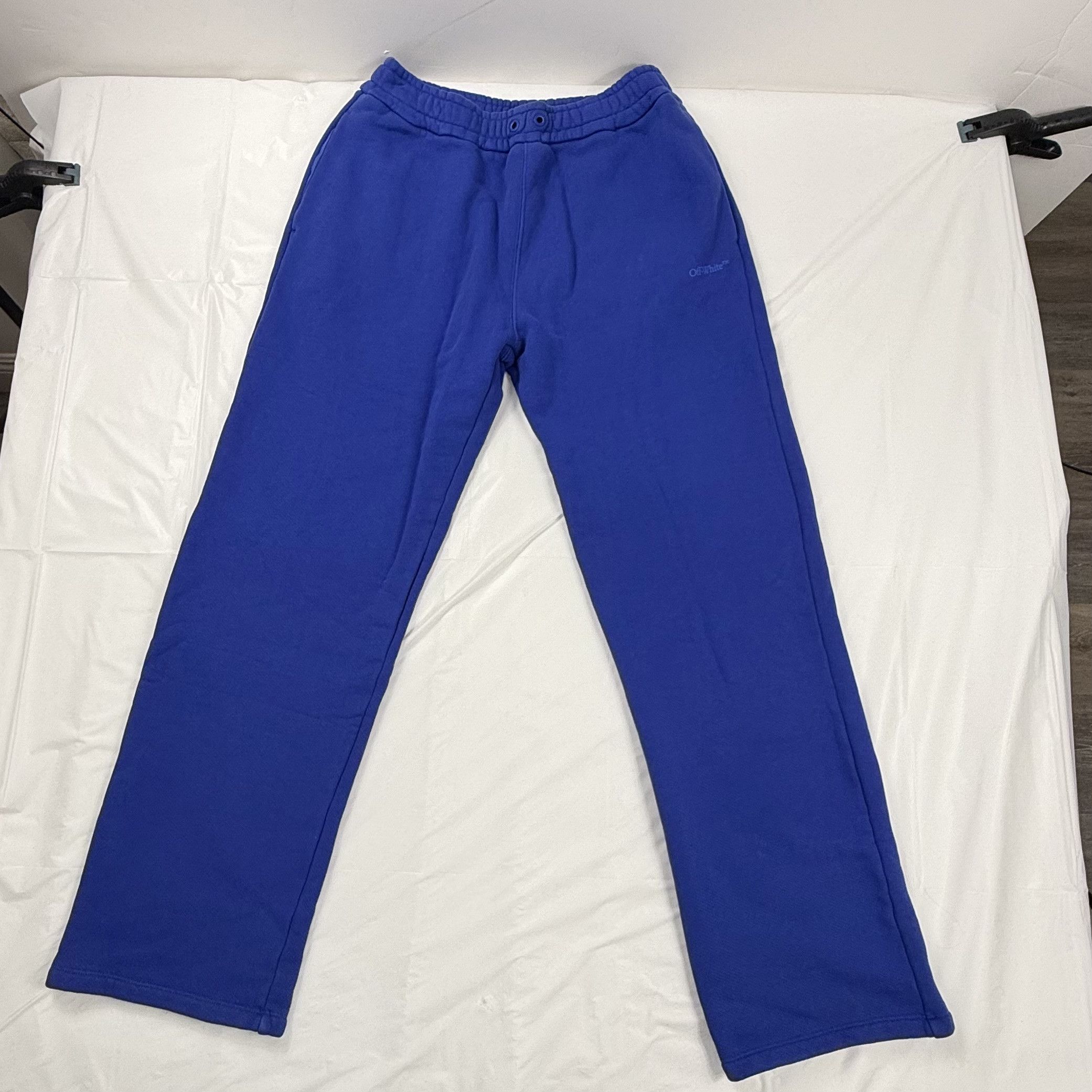 Off-White Off-White Royal Blue Diagonal Stripe Sweatpants Mens Large Size US 32 / EU 48 - 2 Thumbnail